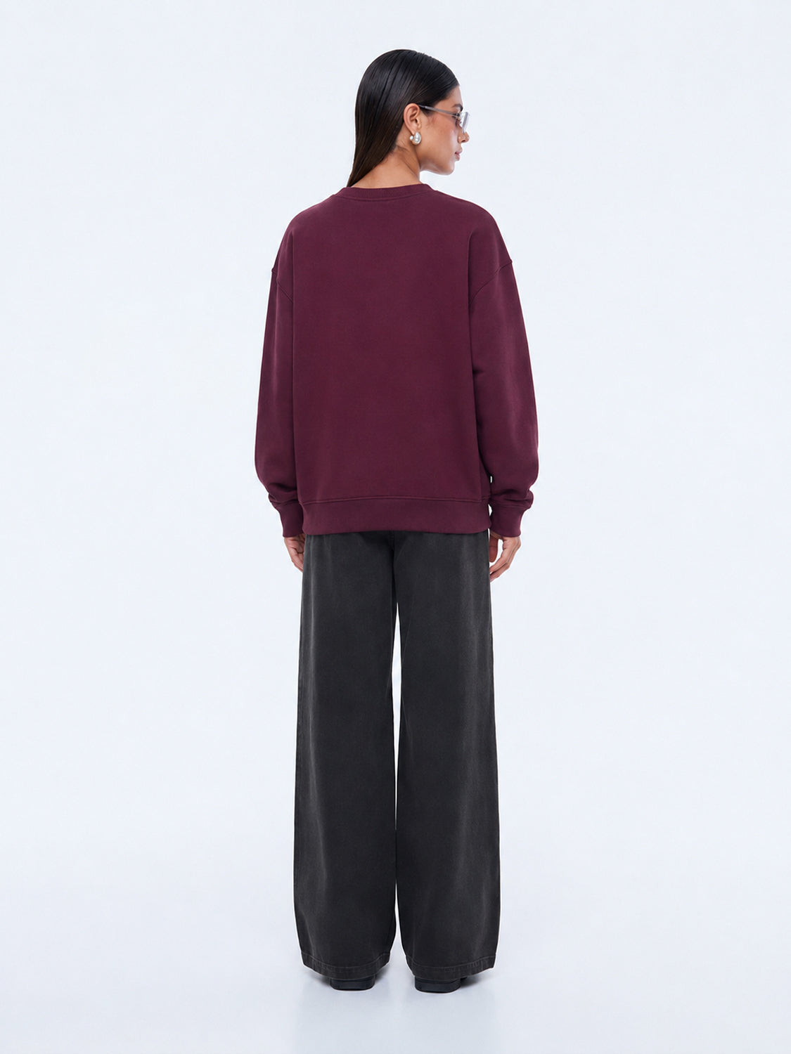 Mila Oversized Sweater | Deep Cherry Red