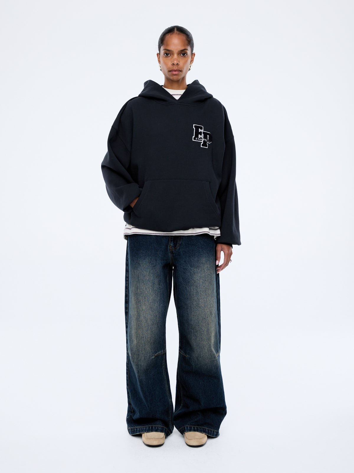 Cassie Oversized Hoodie | Washed Midnight