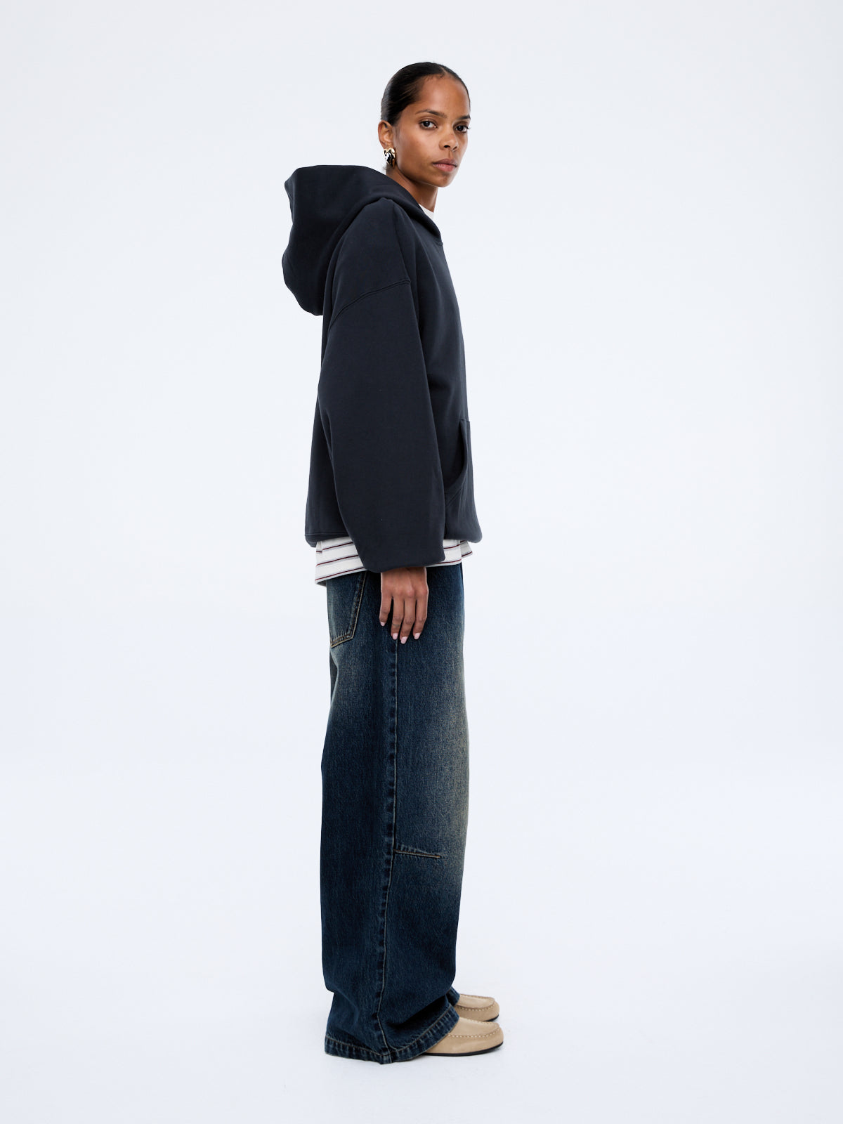 Cassie Oversized Hoodie | Washed Midnight