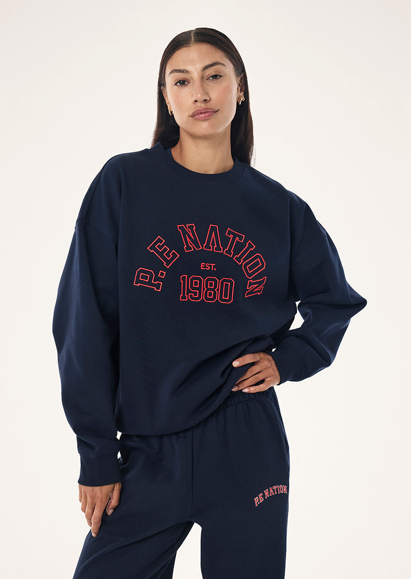Established Oversized Sweat | Dark Navy