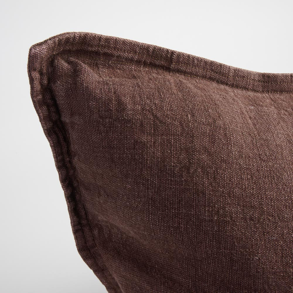 Luca Linen Cushion | Chocolate