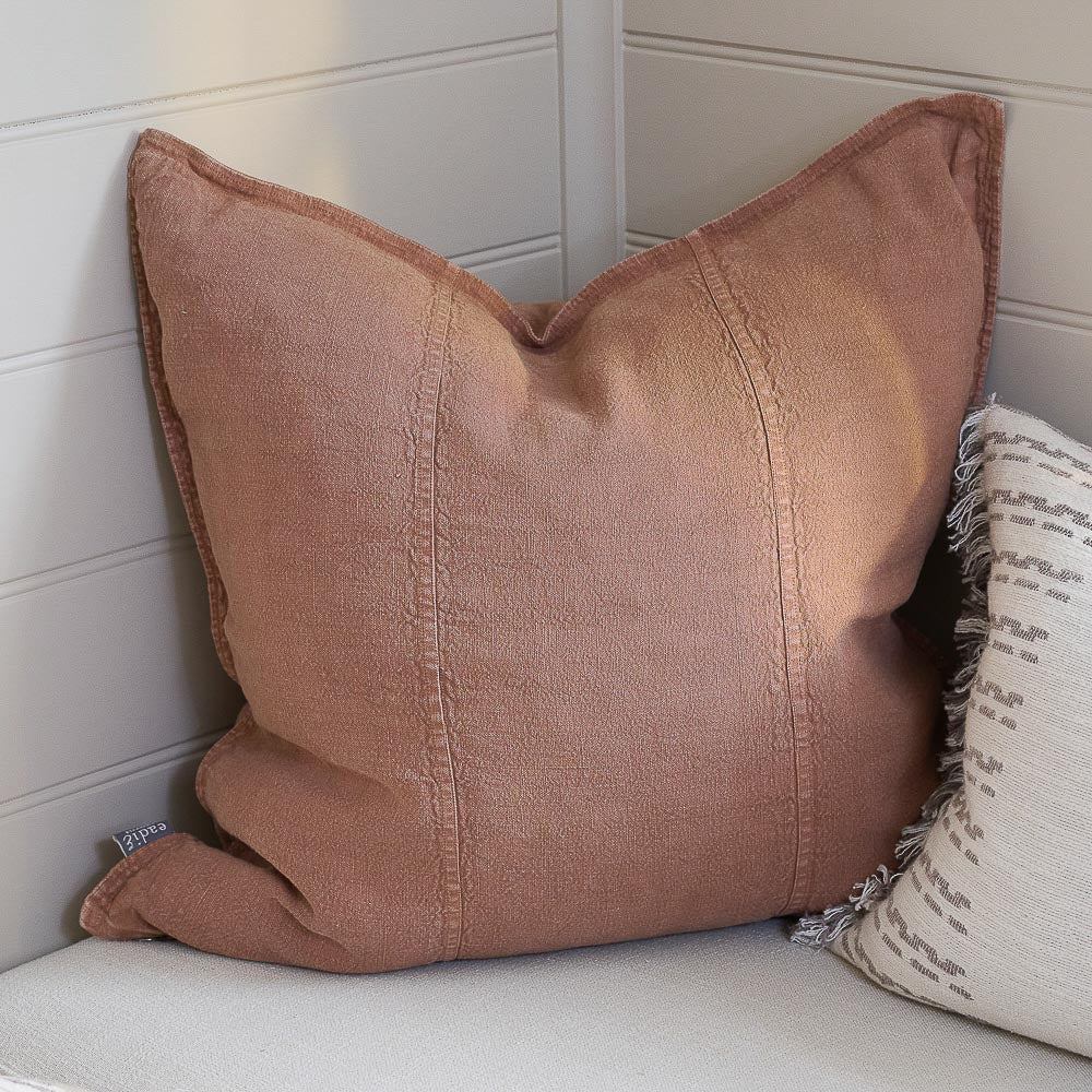 Luca Linen Cushion | Clay