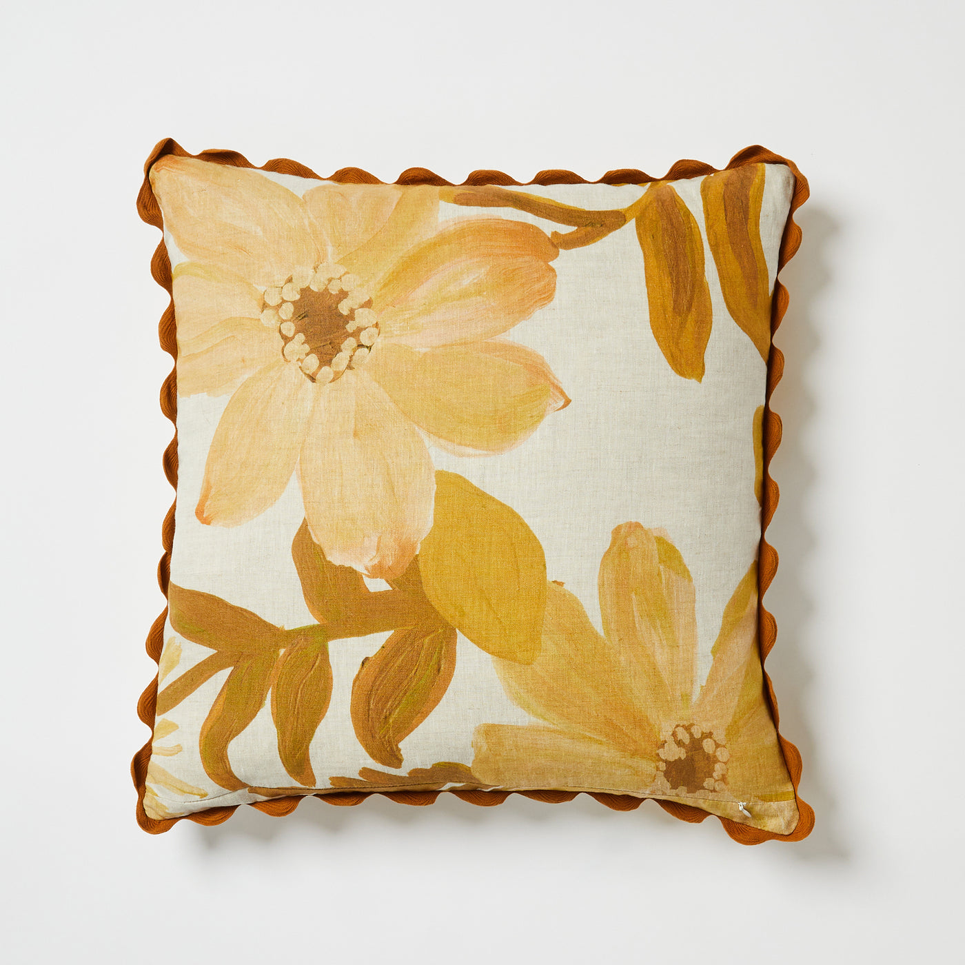 Cornflower Mustard Cushion 60x60