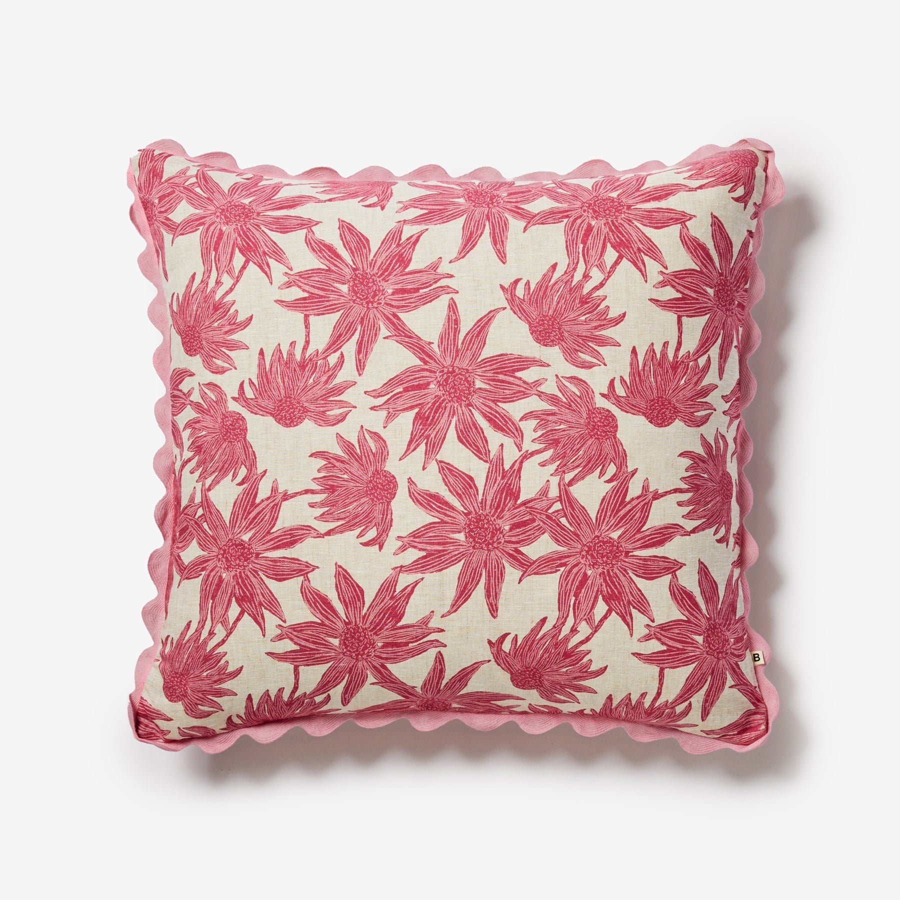 Flannel Flower Pink Cushion 60x60cm