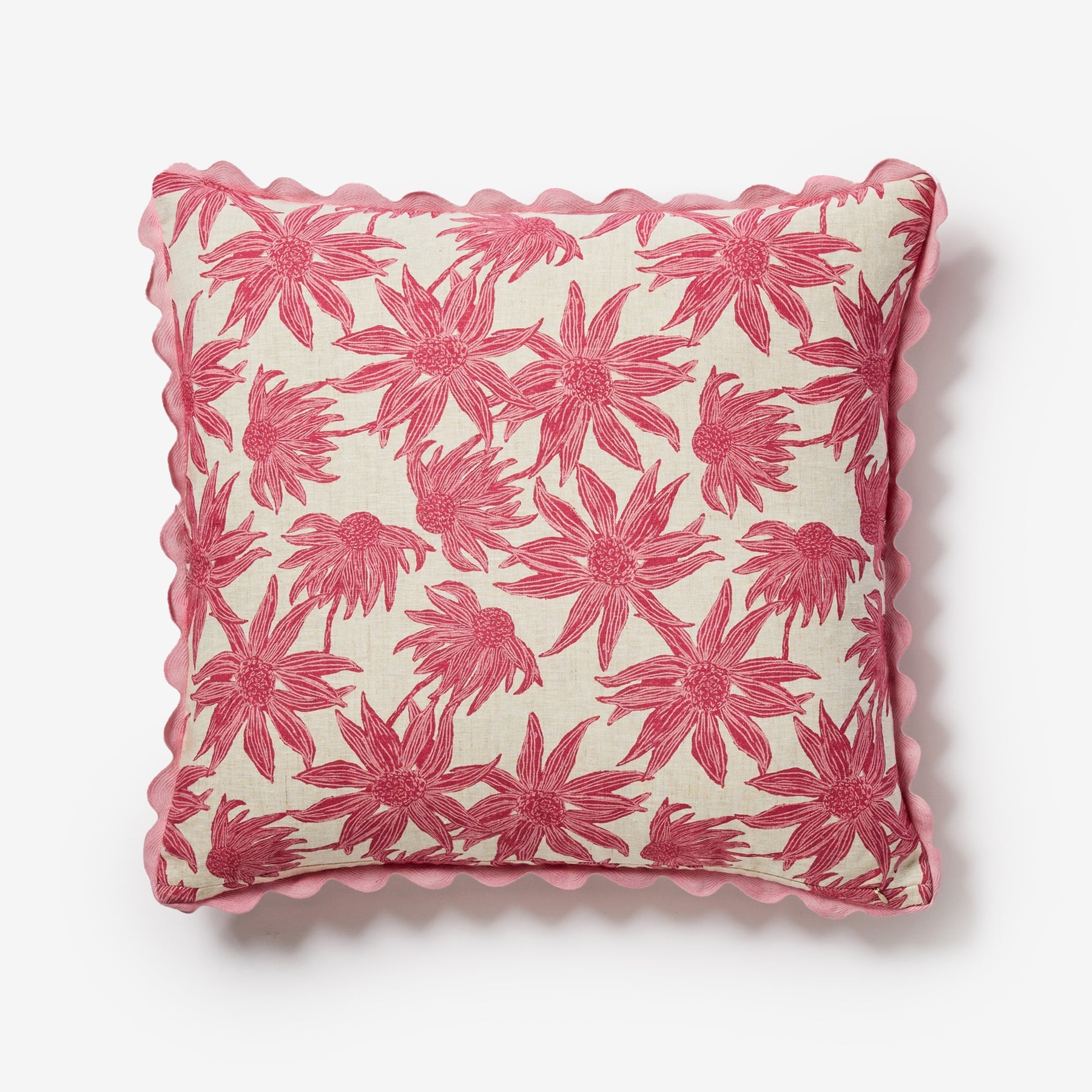Flannel Flower Pink Cushion 60x60cm