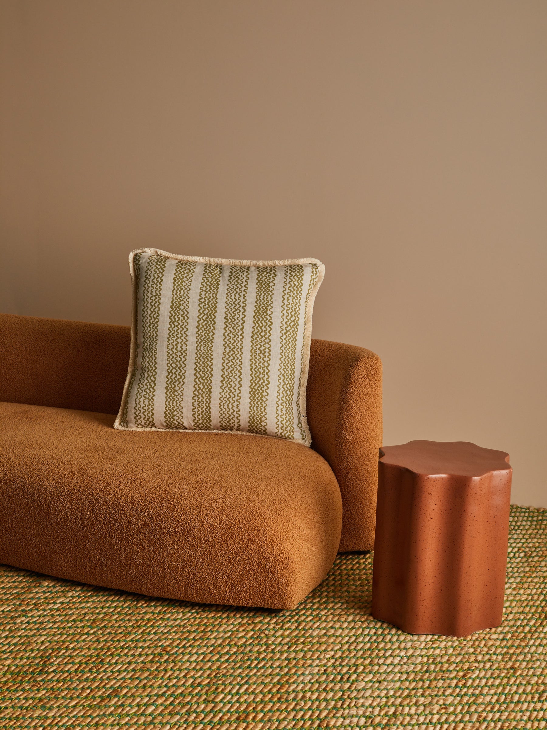 Mini Wave Olive Cushion 60cm