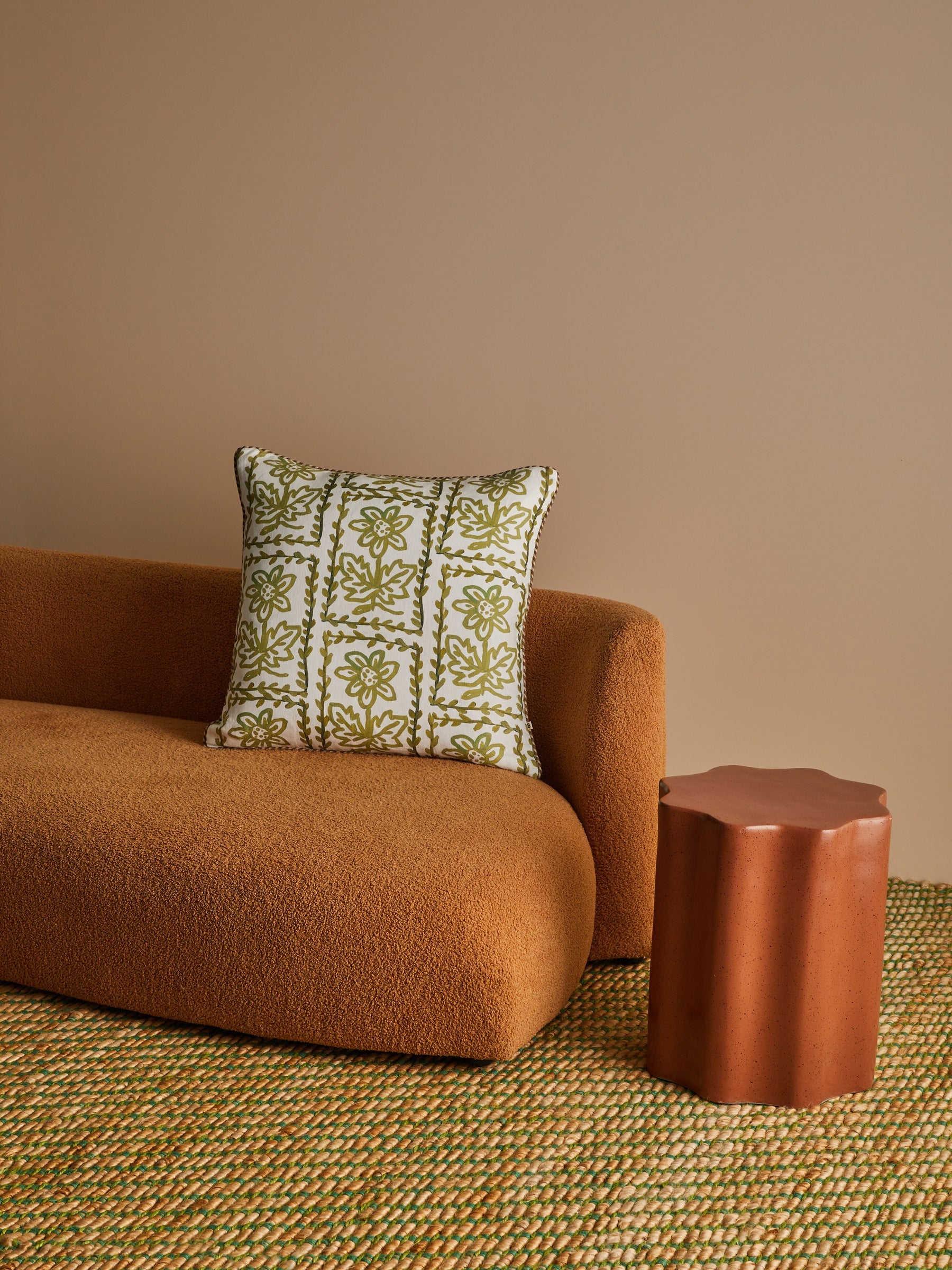 Daisy Olive Cushion 60cm
