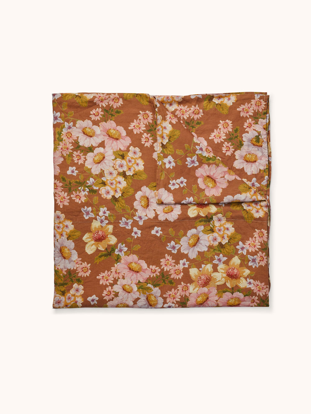 Buttercup Rust Linen Flat Sheet