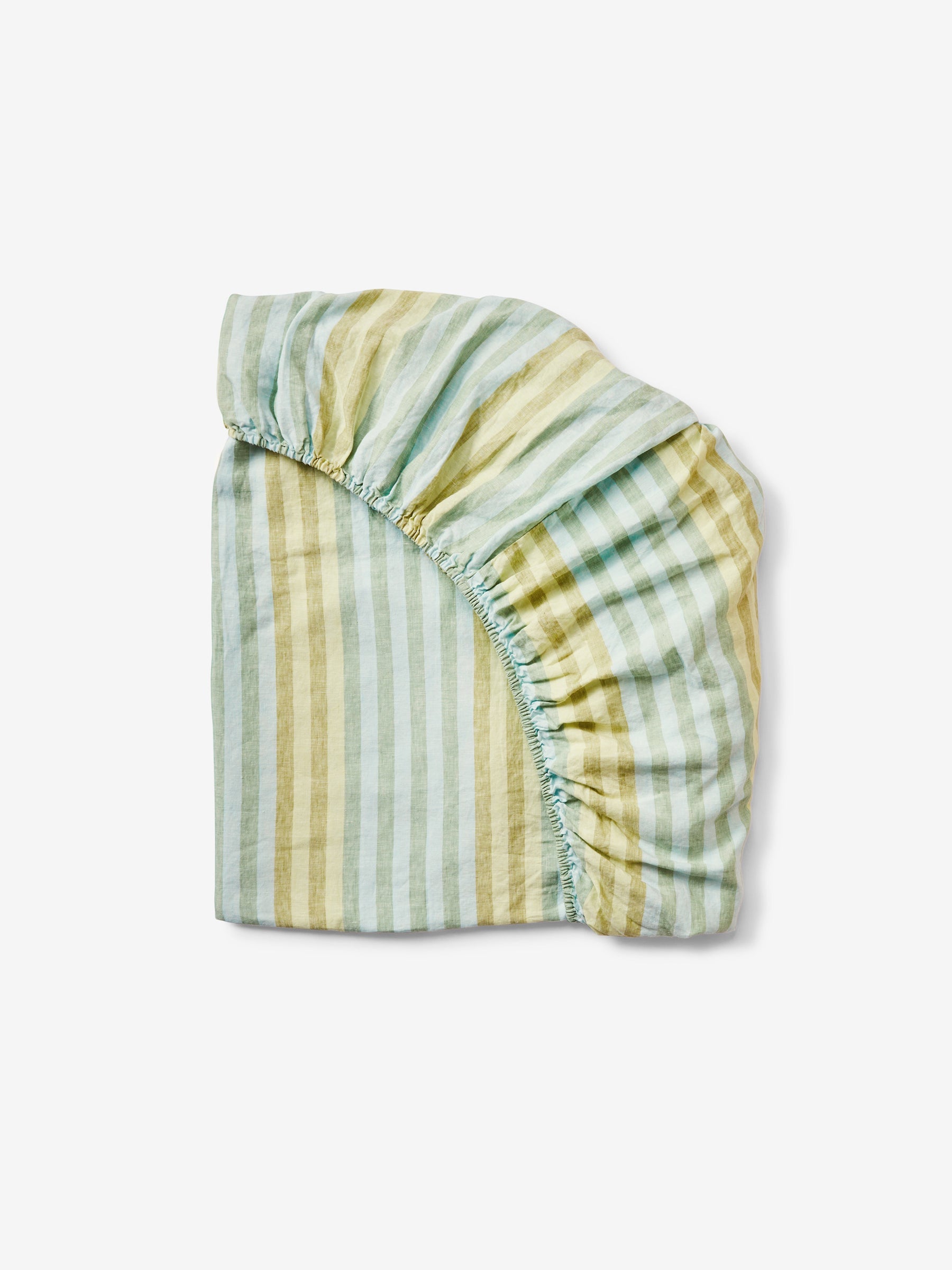 Stripe Blue Green Fitted Sheet
