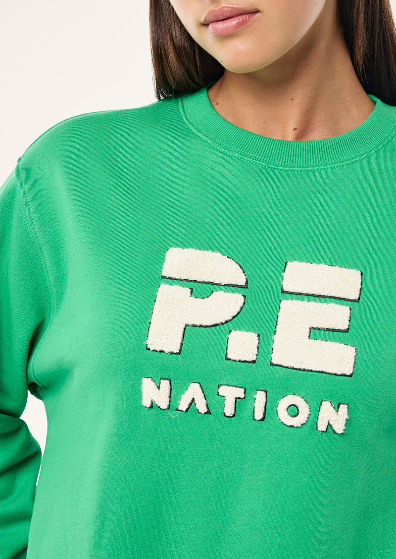 Heads Up Boucle Sweat | Kelly Green