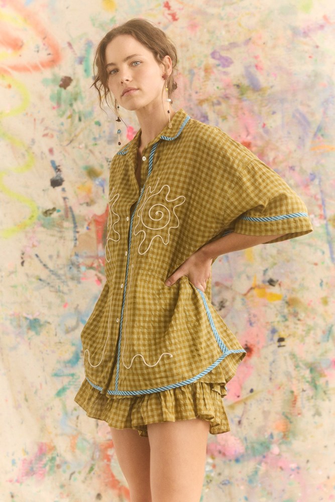 Hulia Check Token Shirt