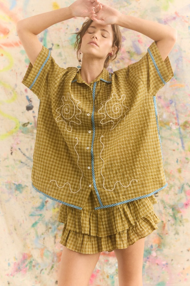 Hulia Check Token Shirt