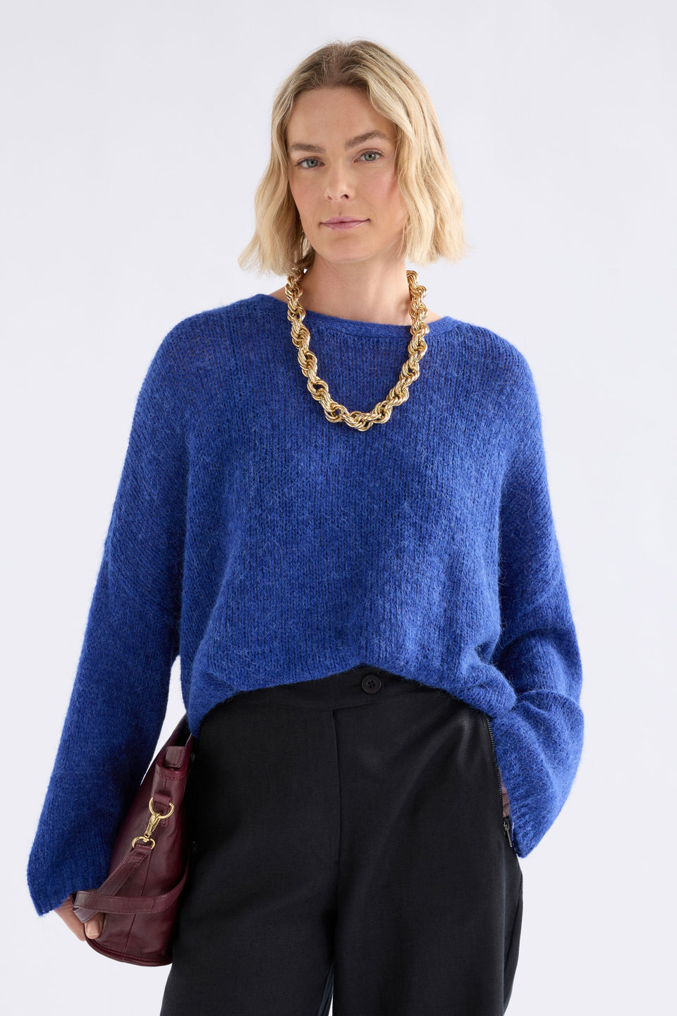 Agna Sweater | Deep Cobalt