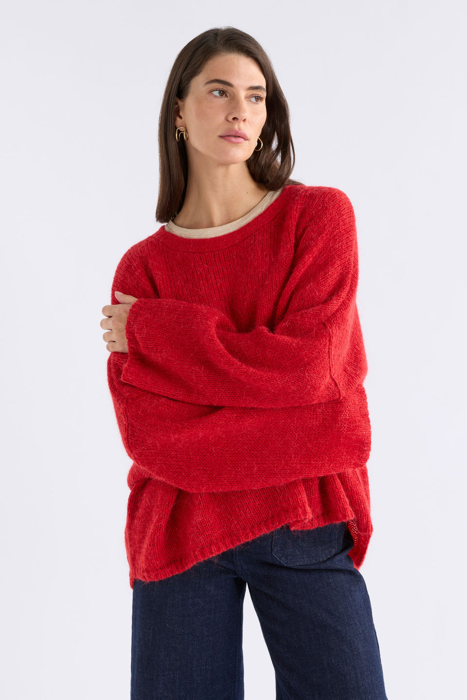 Agna Sweater | Flame Red