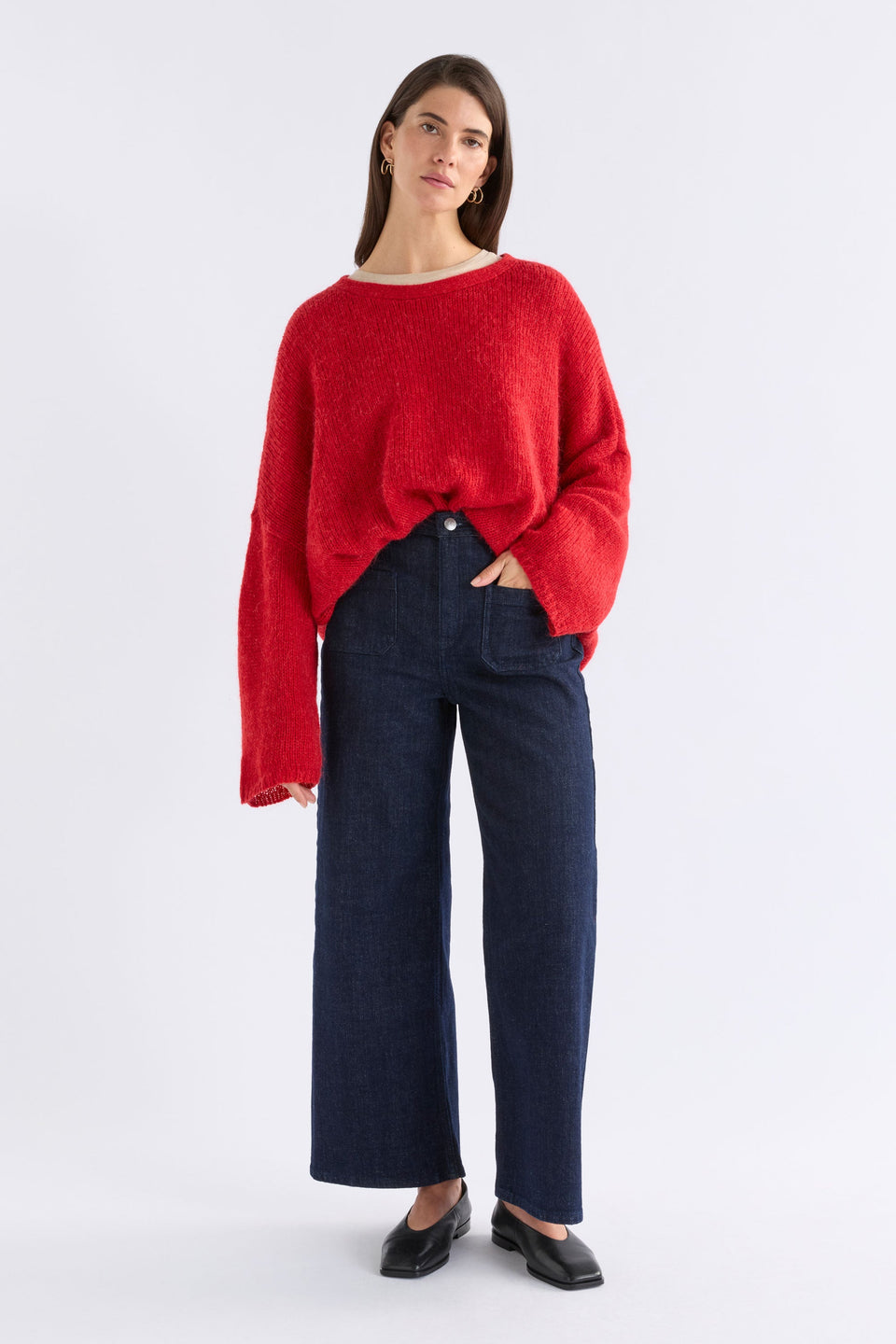 Agna Sweater | Flame Red