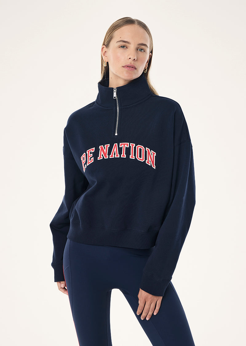 Legacy Quarter Zip Sweat | Dark Navy