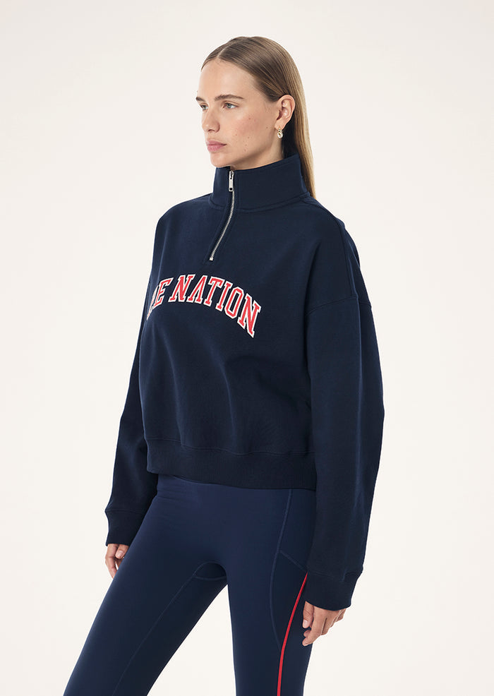 Legacy Quarter Zip Sweat | Dark Navy