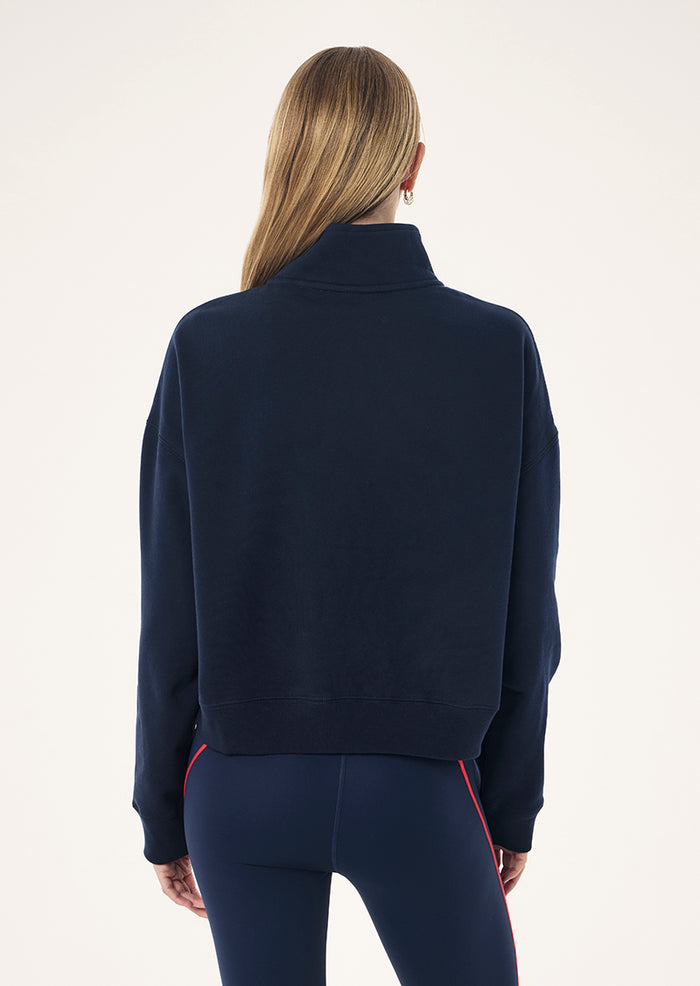 Legacy Quarter Zip Sweat | Dark Navy