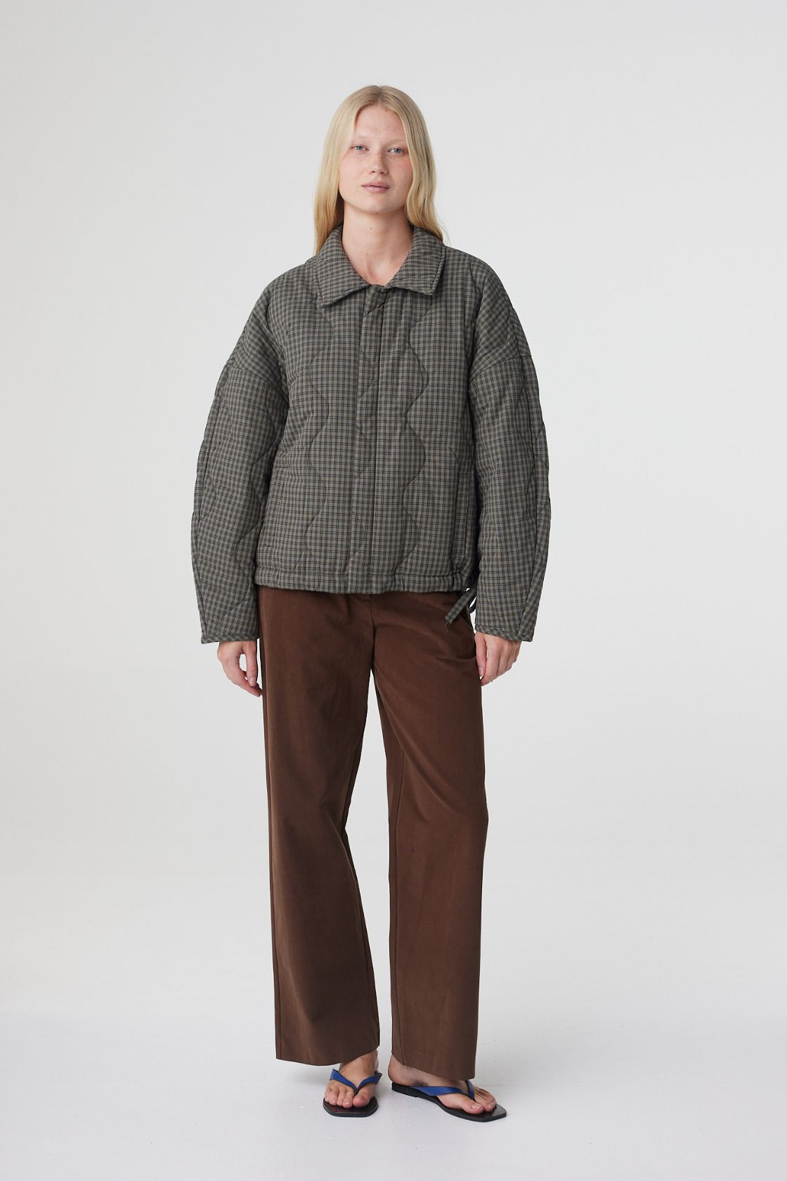 Matteo Jacket | Olive & Teal Check