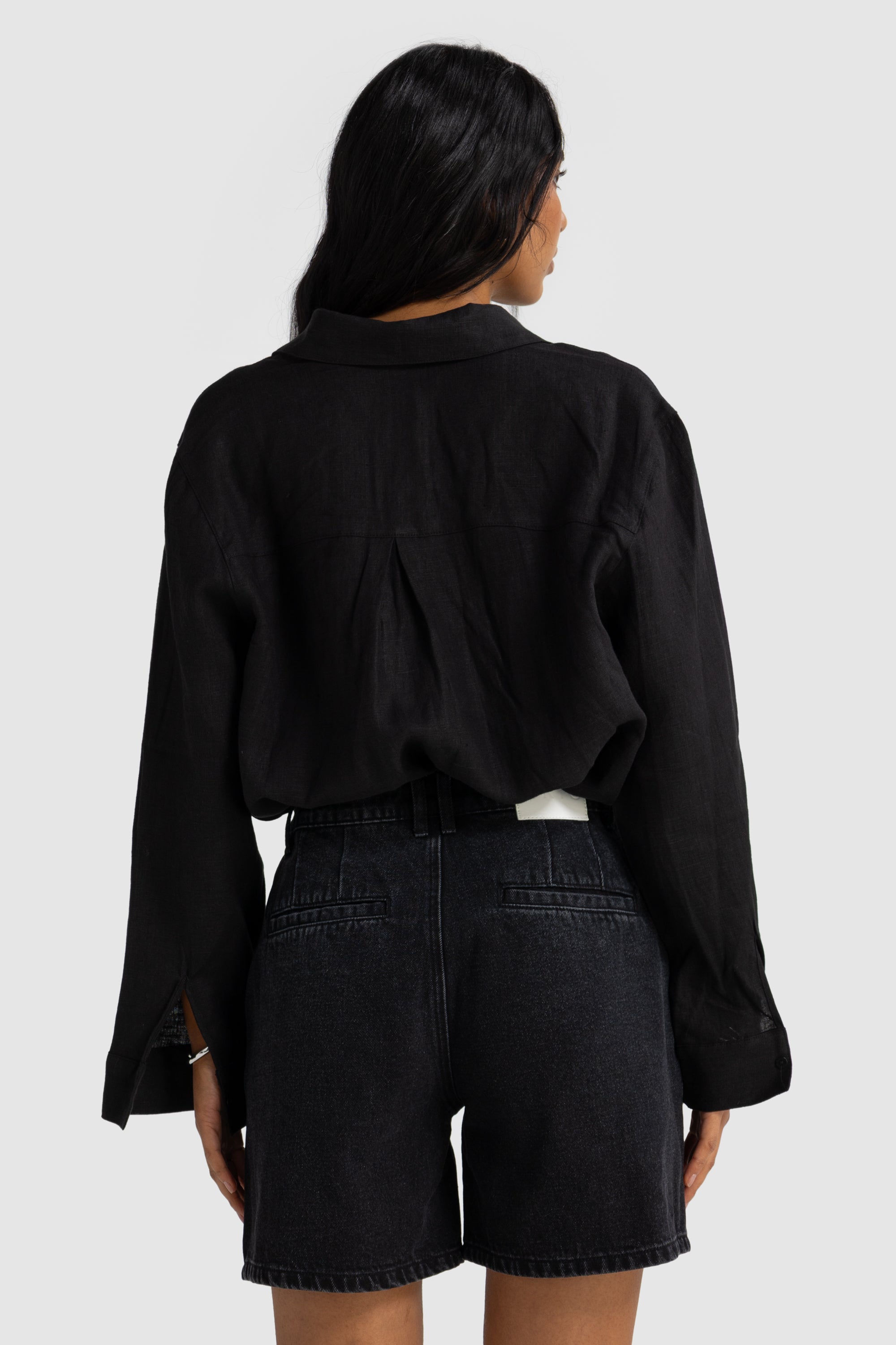 Bailie Denim Short | Washed Black