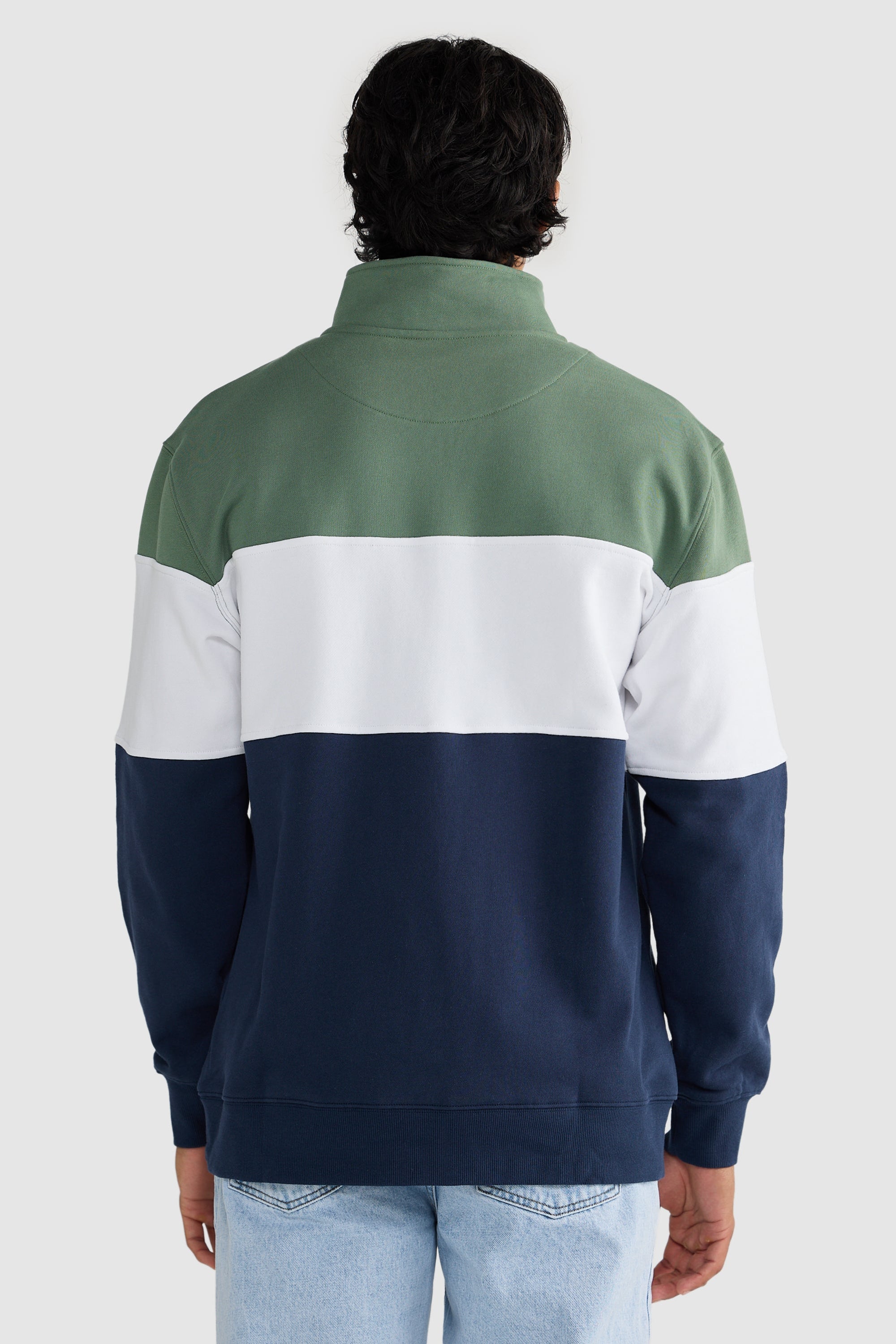 Classic Logo Quarter Zip | Olive & Navy
