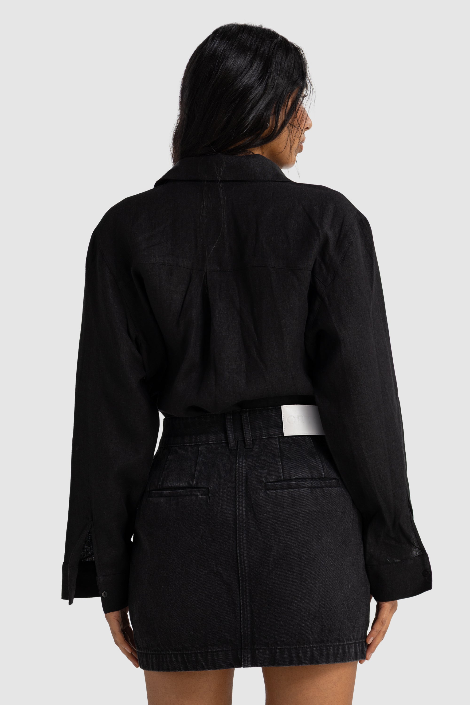 Harley Denim Mini Skirt | Washed Black