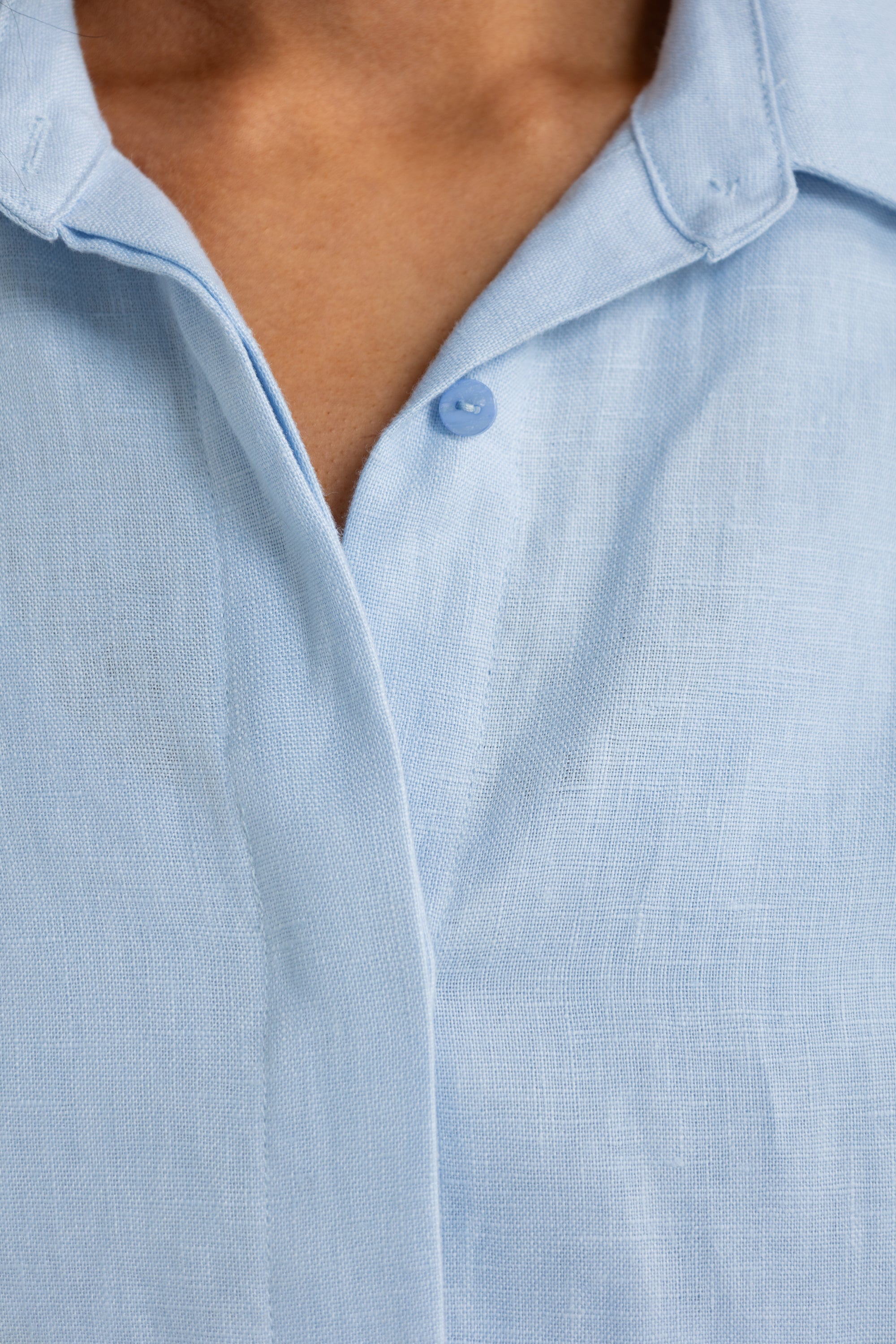 Luca Linen Shirt | Powder Blue