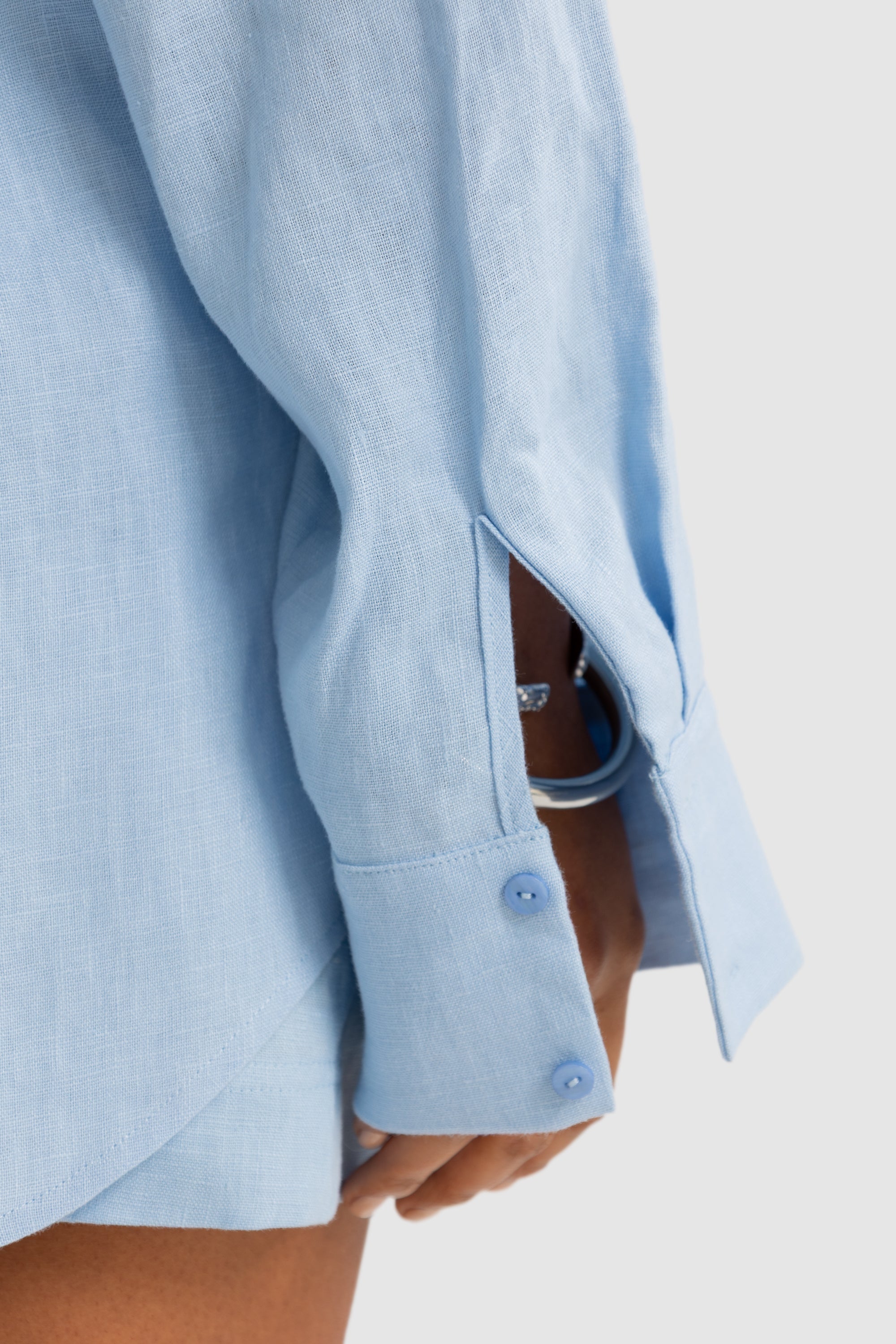 Luca Linen Shirt | Powder Blue