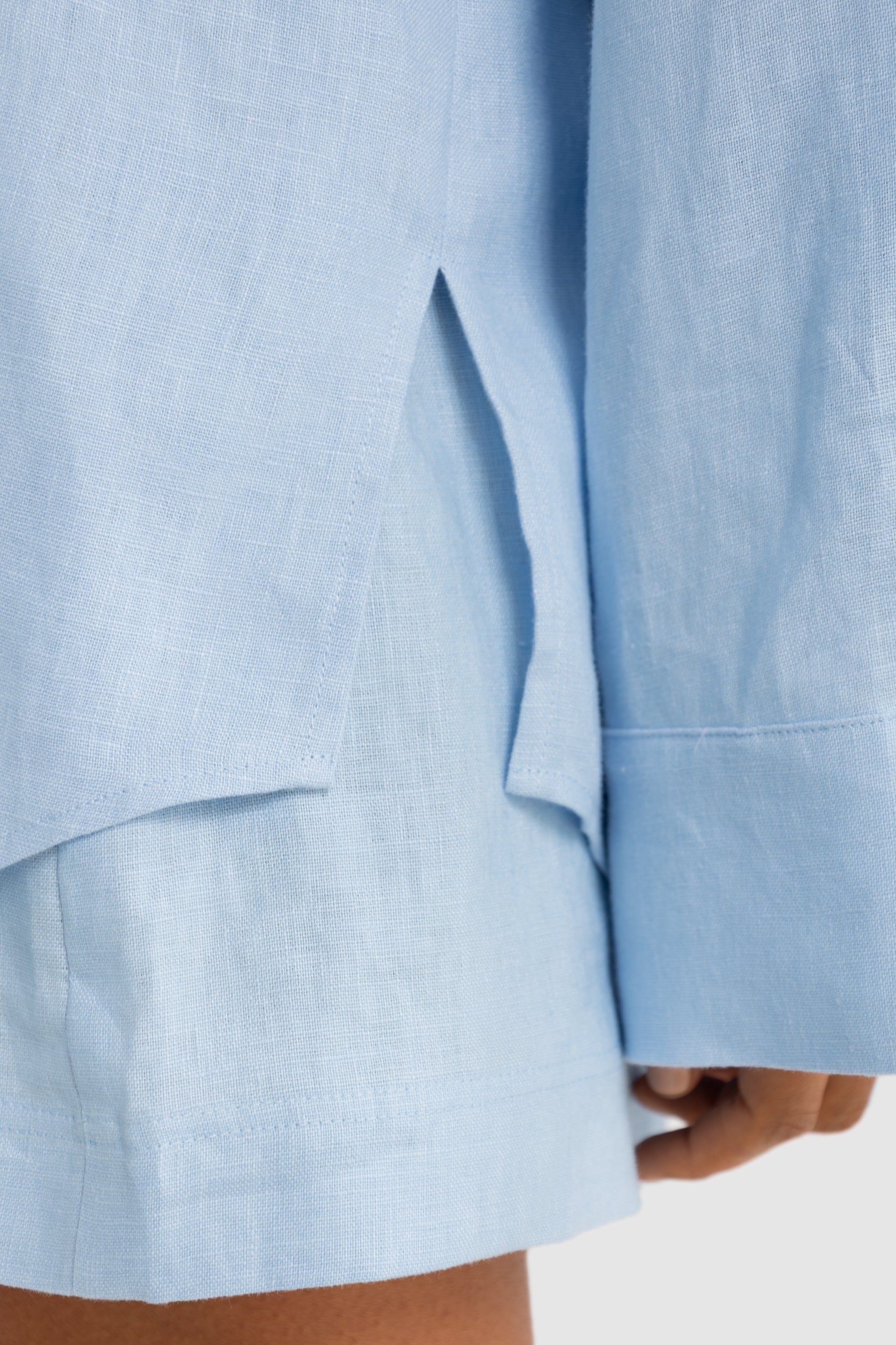 Luca Linen Shirt | Powder Blue