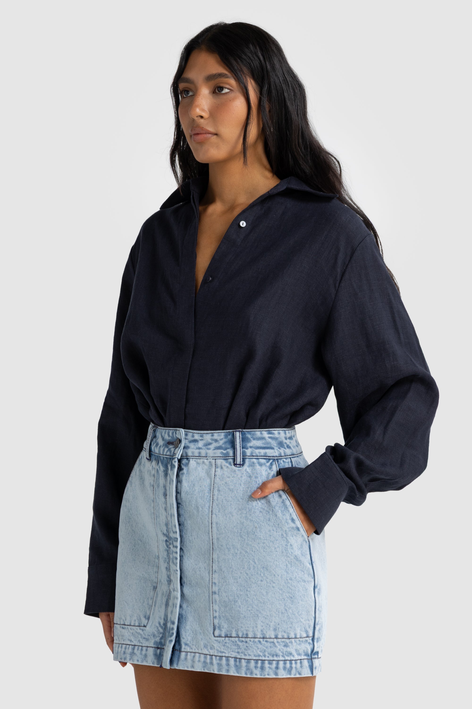 Harley Denim Mini Skirt | Light Blue