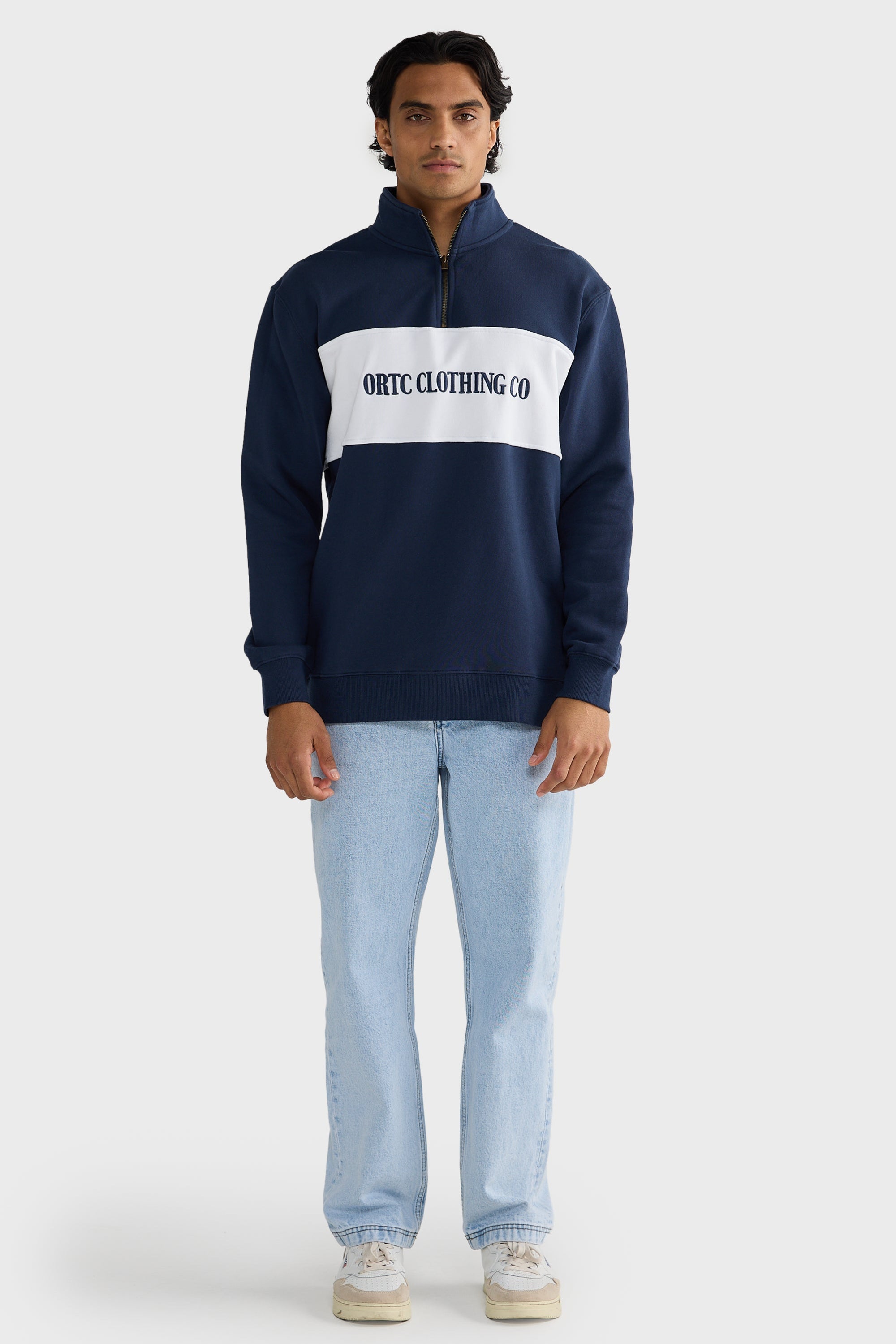 Classic Logo Quarter Zip | Navy