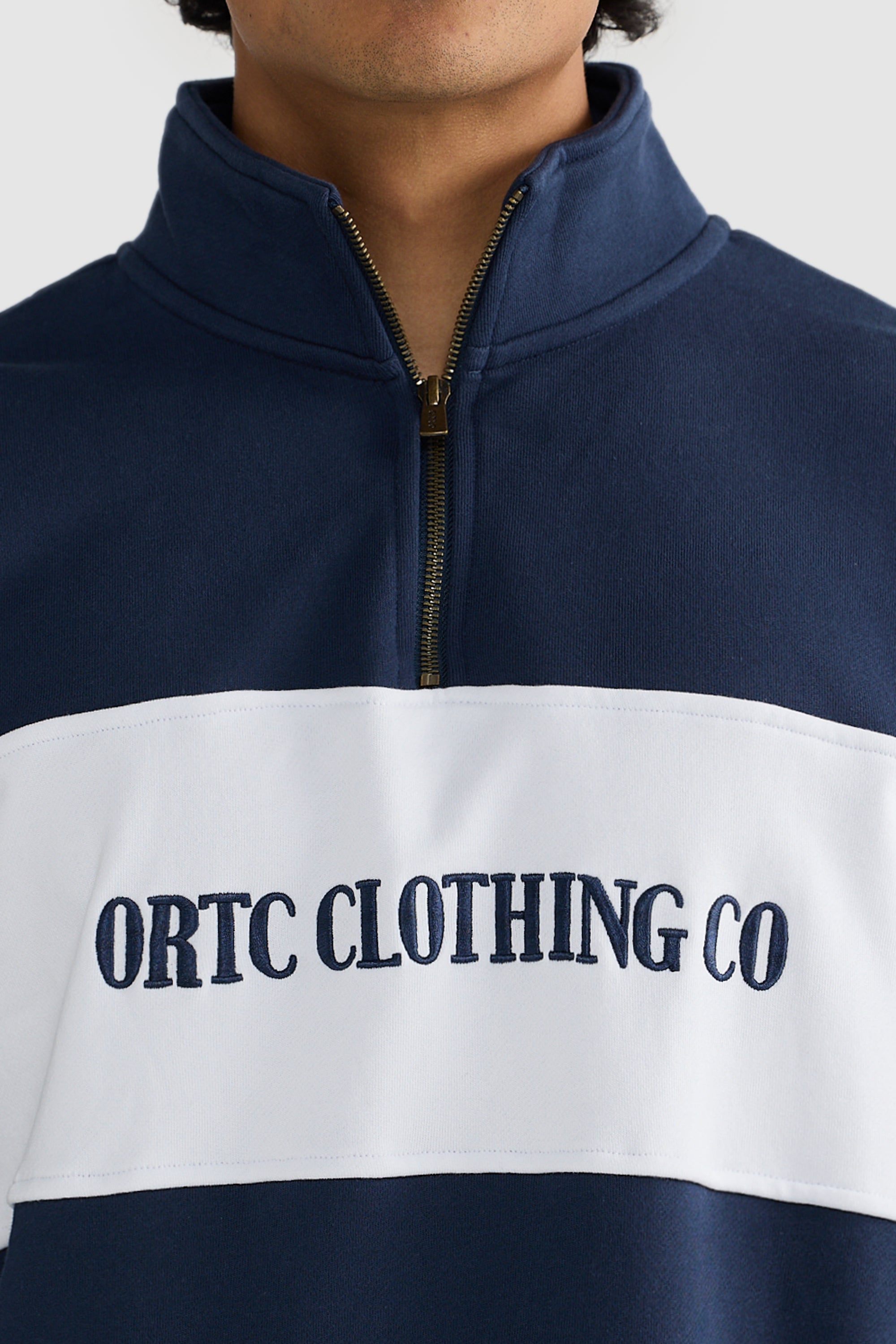 Classic Logo Quarter Zip | Navy