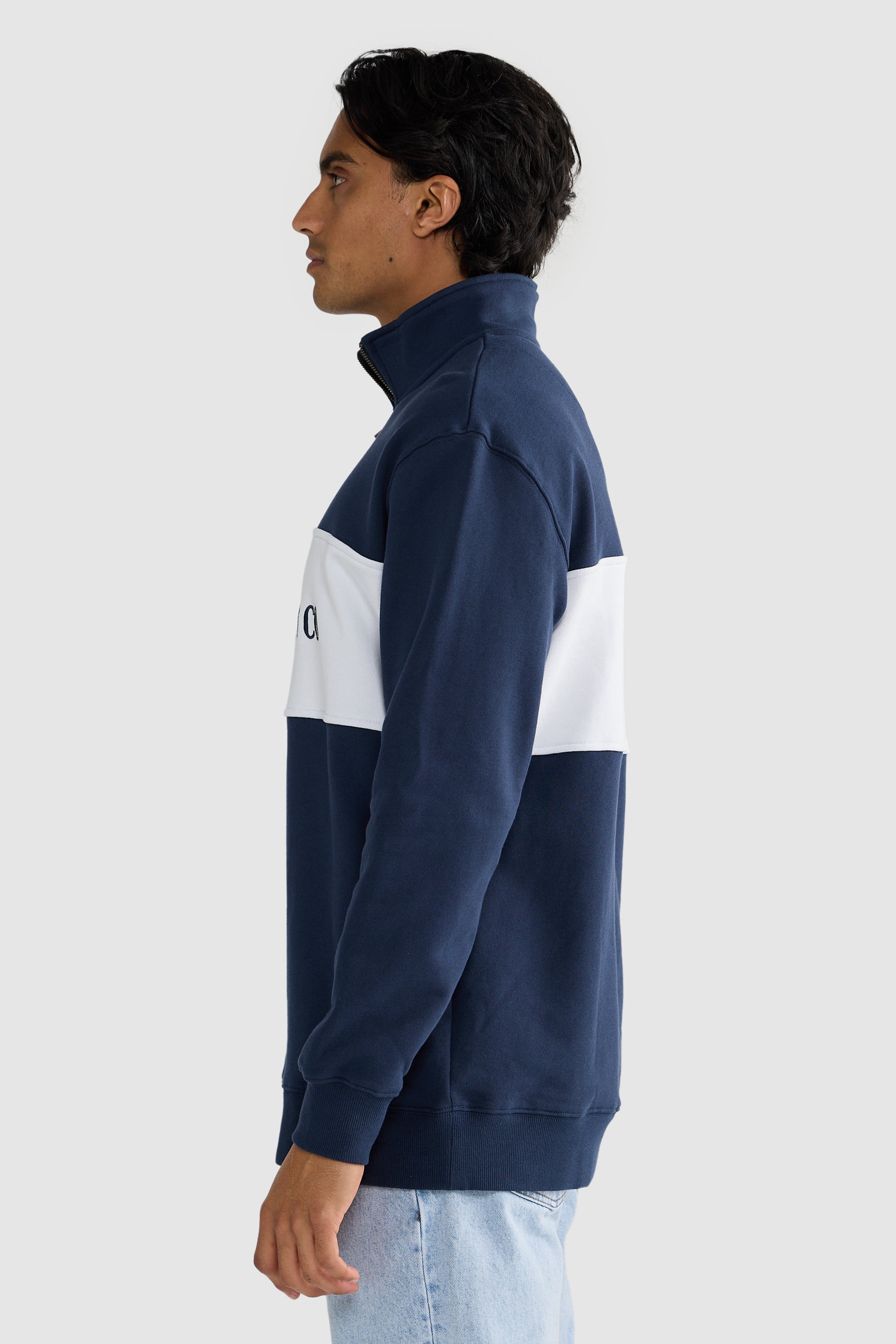 Classic Logo Quarter Zip | Navy