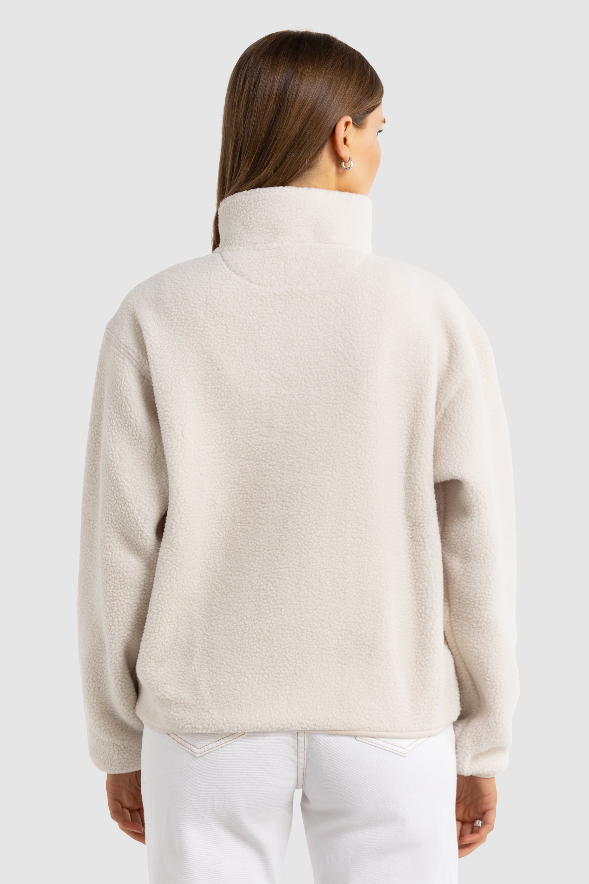 Sherpa Fleece Quarter Zip Unisex | Natural