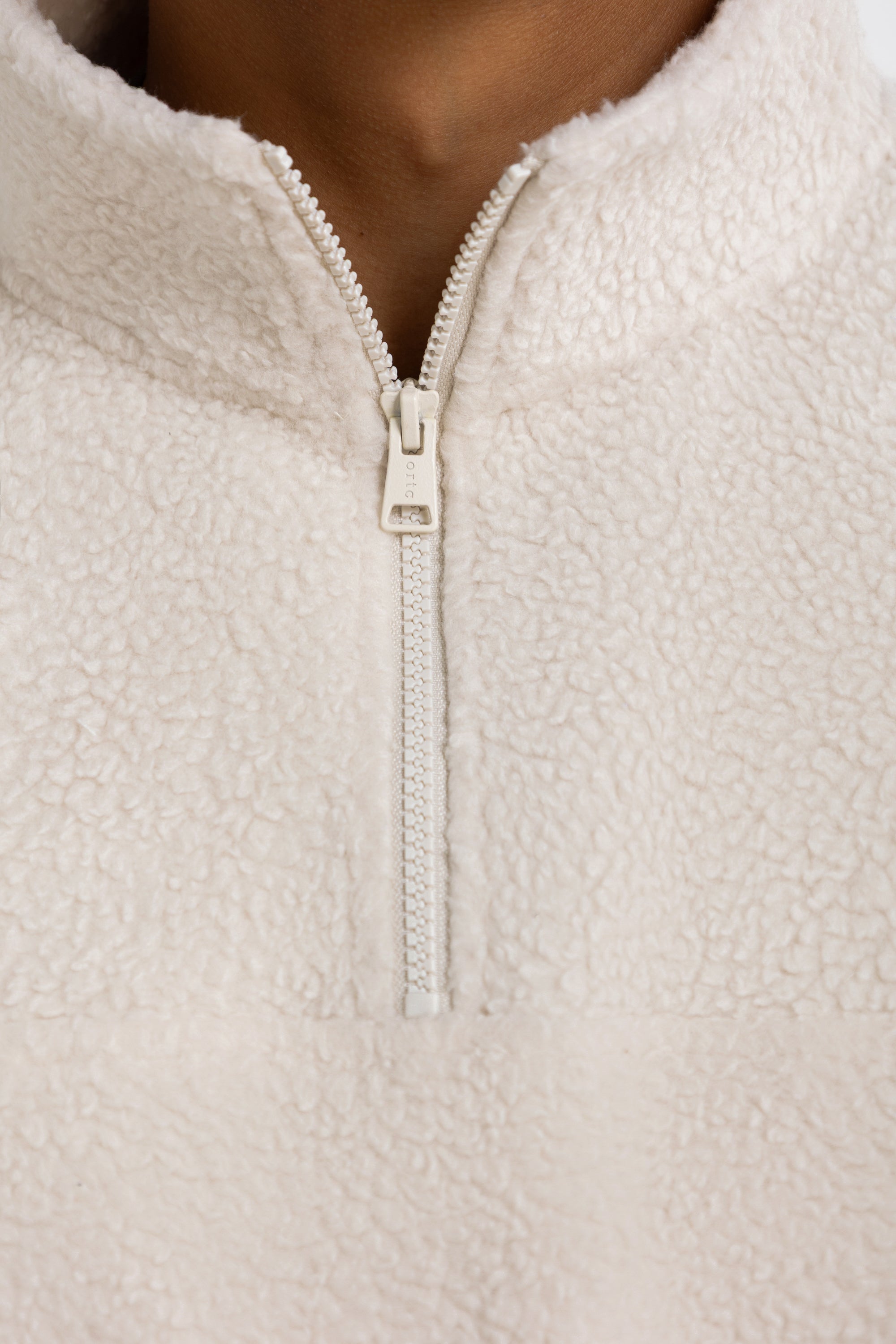 Sherpa Fleece Quarter Zip Unisex | Natural