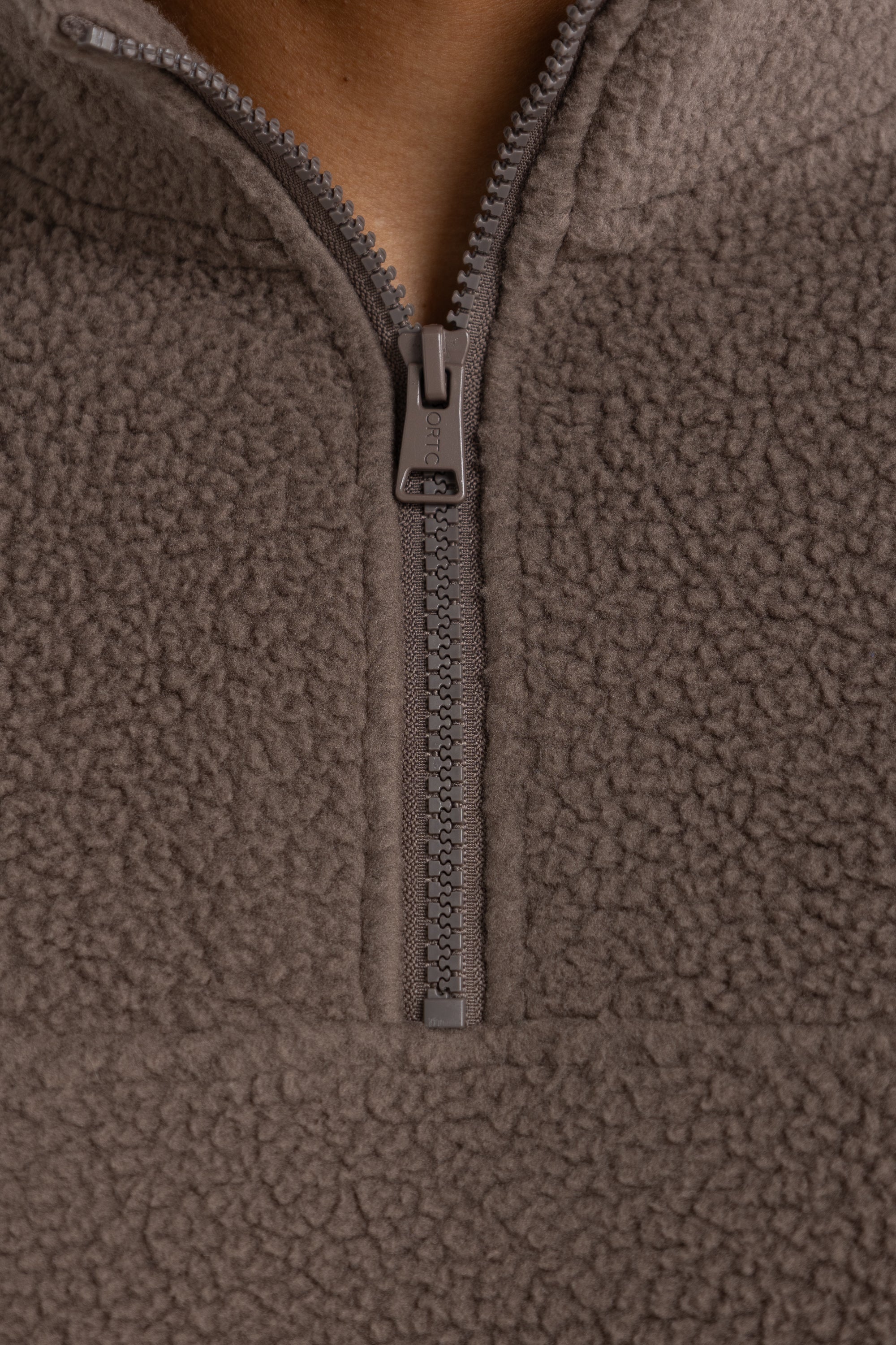 Sherpa Fleece Quarter Zip Unisex | Espresso