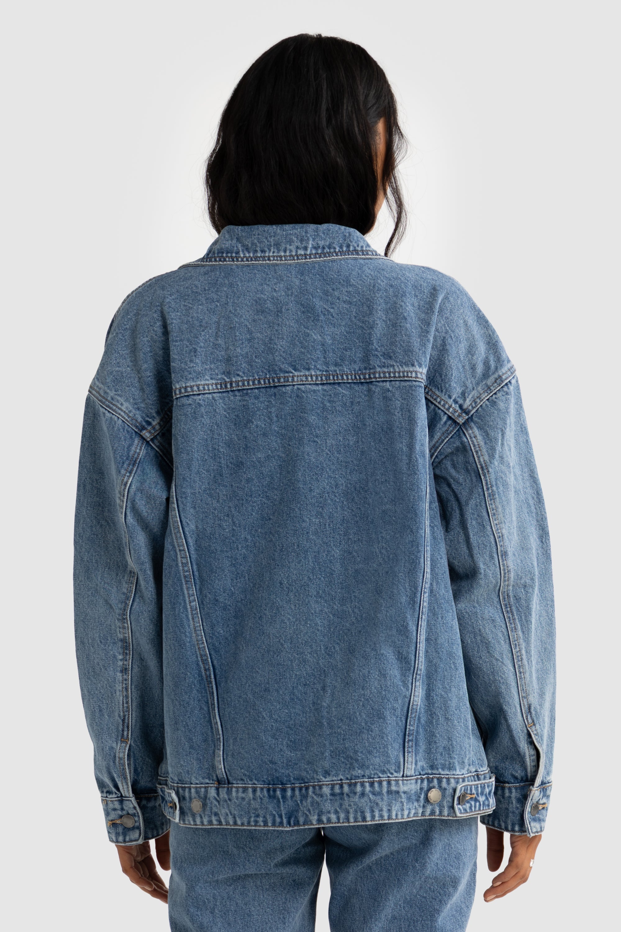 Willow Denim Oversized Jacket | Mid Blue