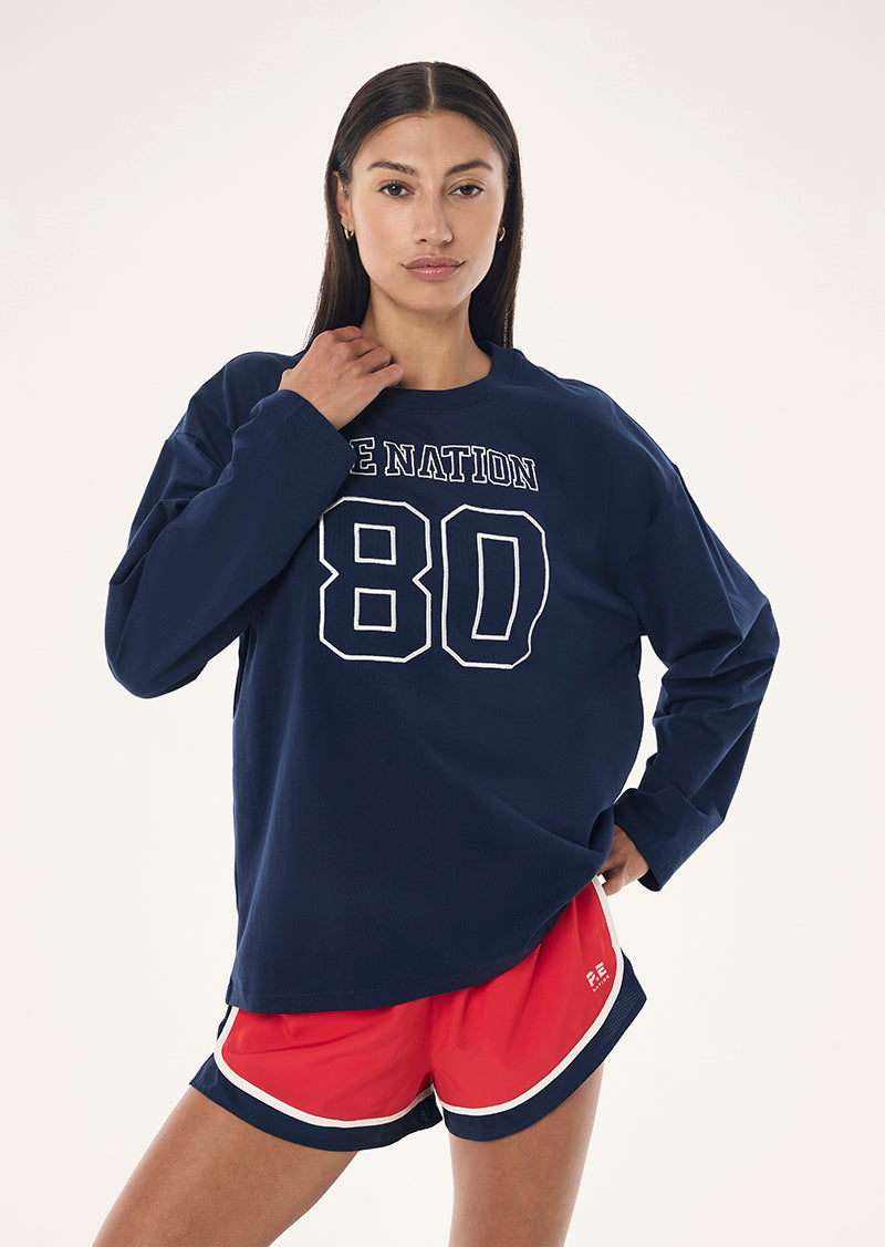 Oversized LS Tee | Dark Navy