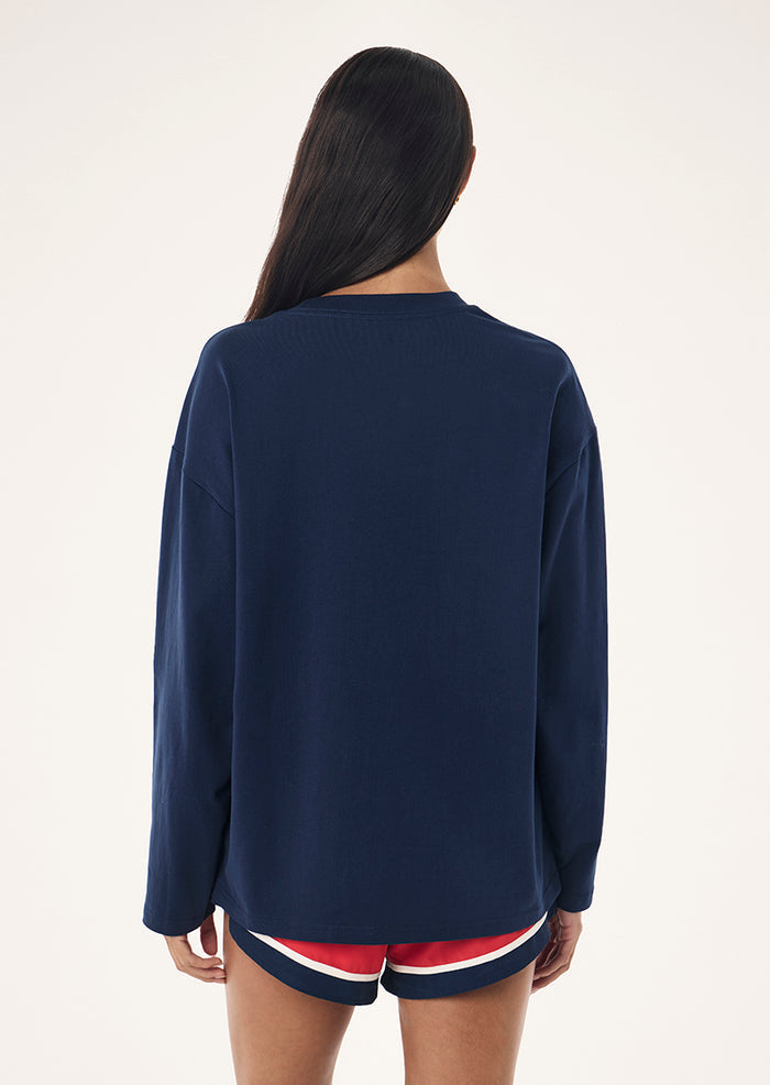 Oversized LS Tee | Dark Navy