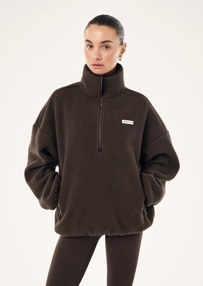 Rotate Quarter Zip | Coffee