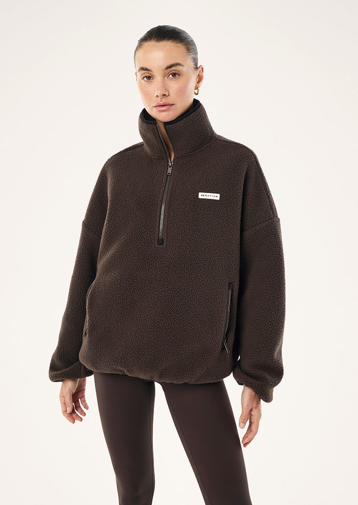 Rotate Quarter Zip | Coffee