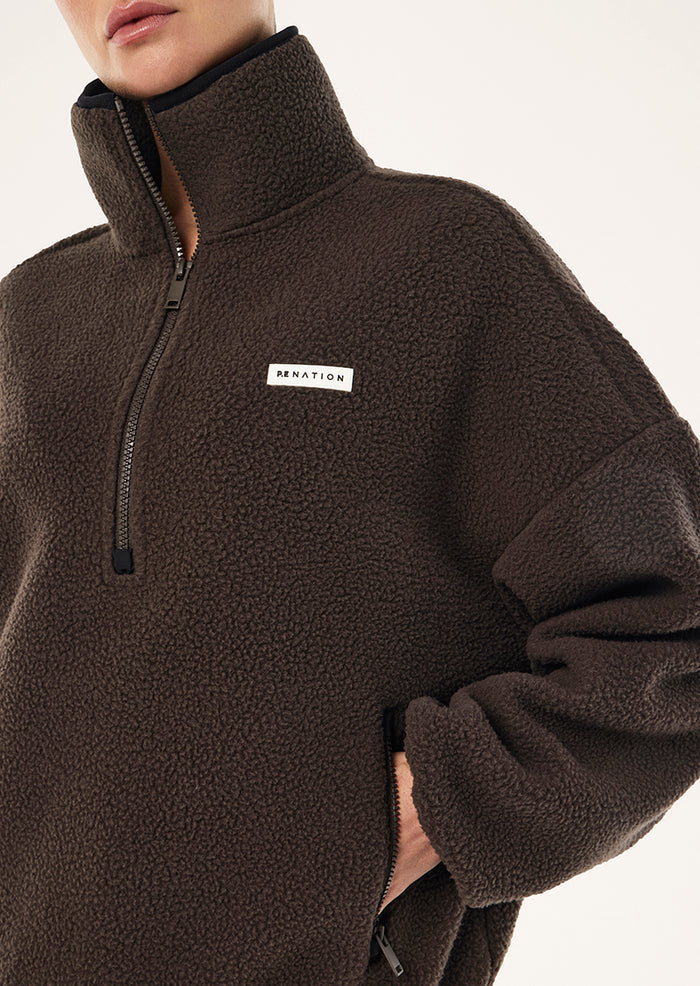 Rotate Quarter Zip | Coffee