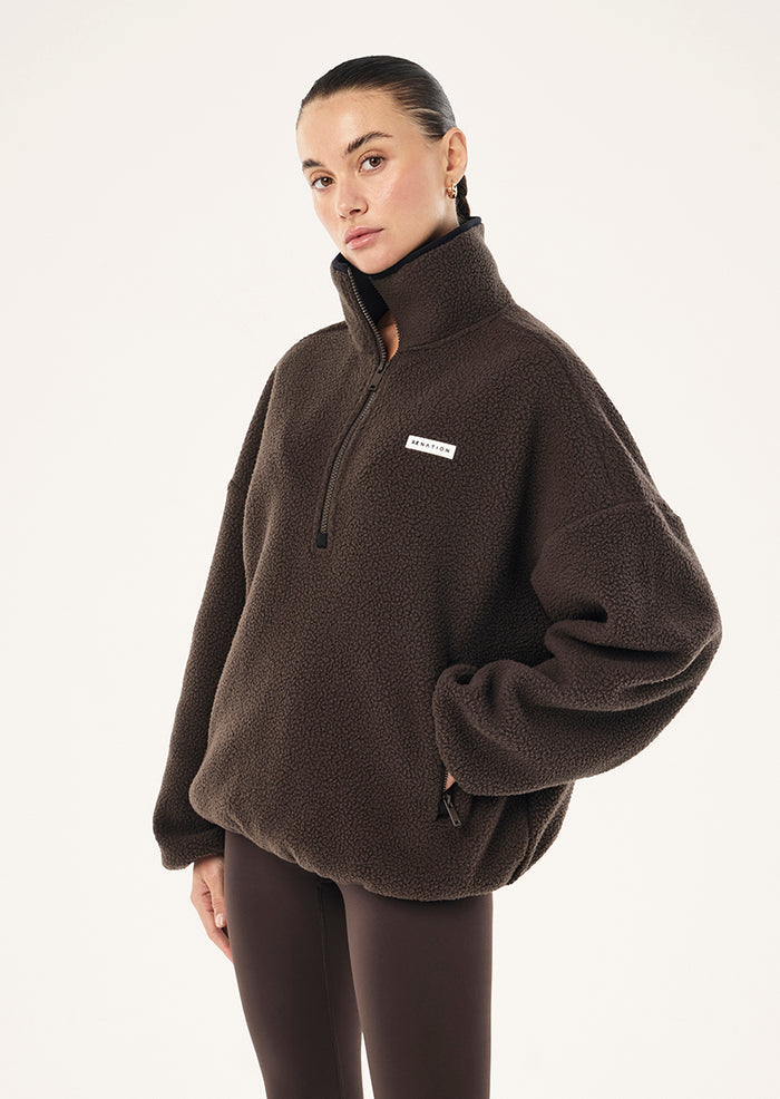 Rotate Quarter Zip | Coffee