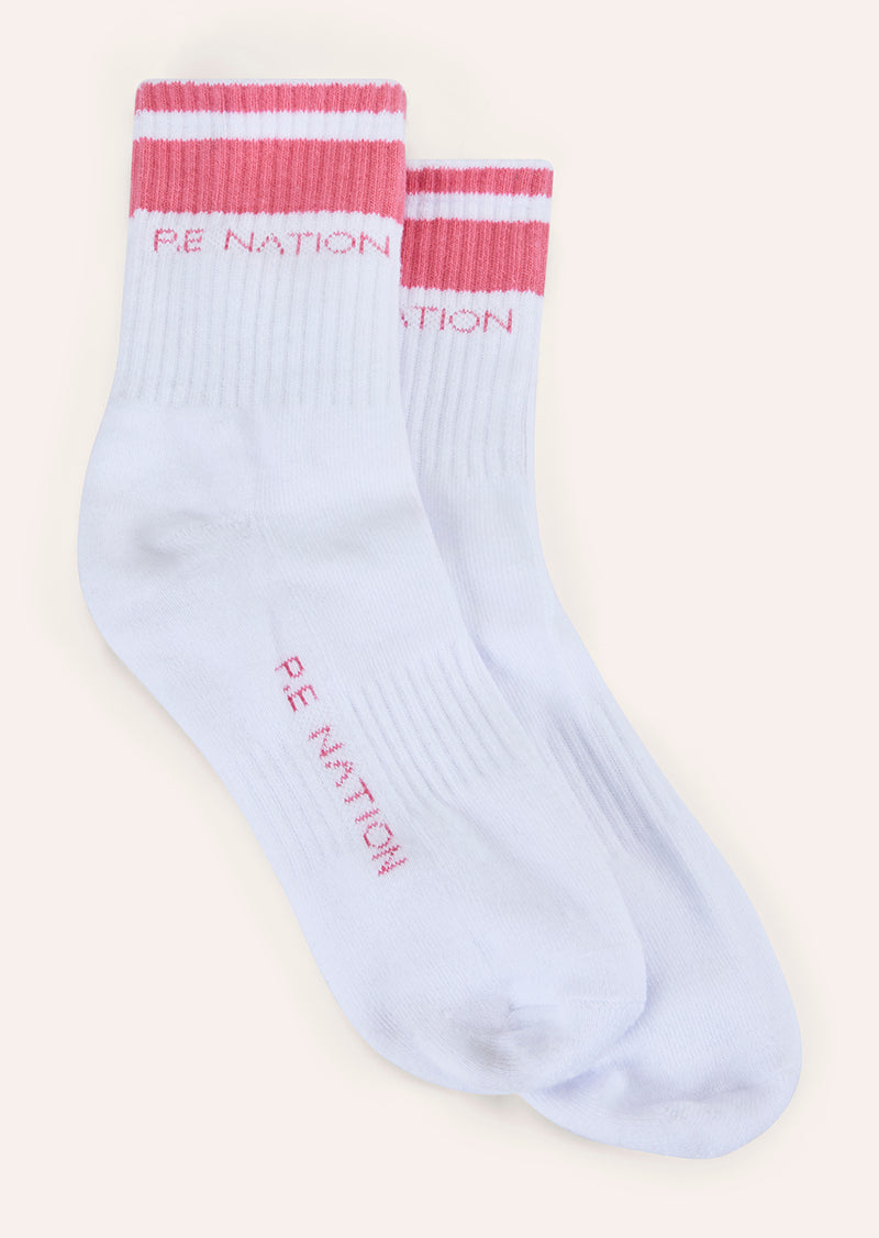 Homage Sock | Pink Lemonade/Optic White