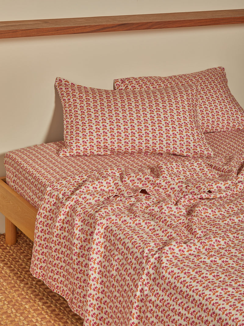 Petit Madeline Pink Linen Pillowcases 2P