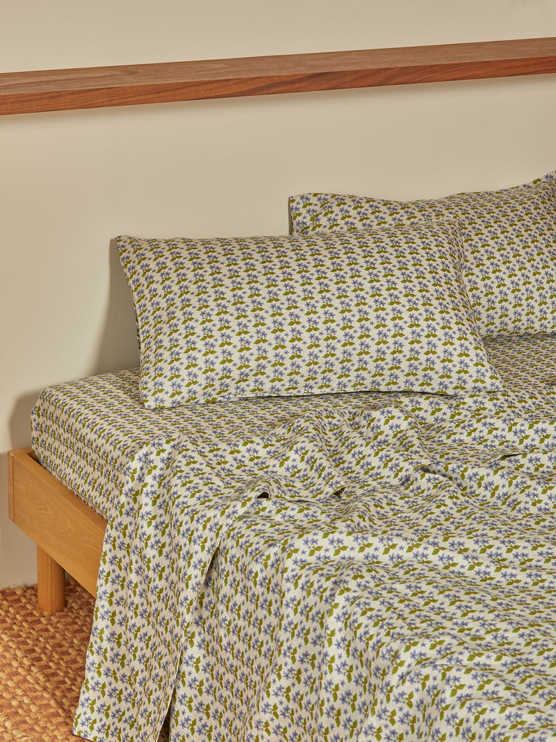 Petit Madeline Blue Linen Pillowcases 2P