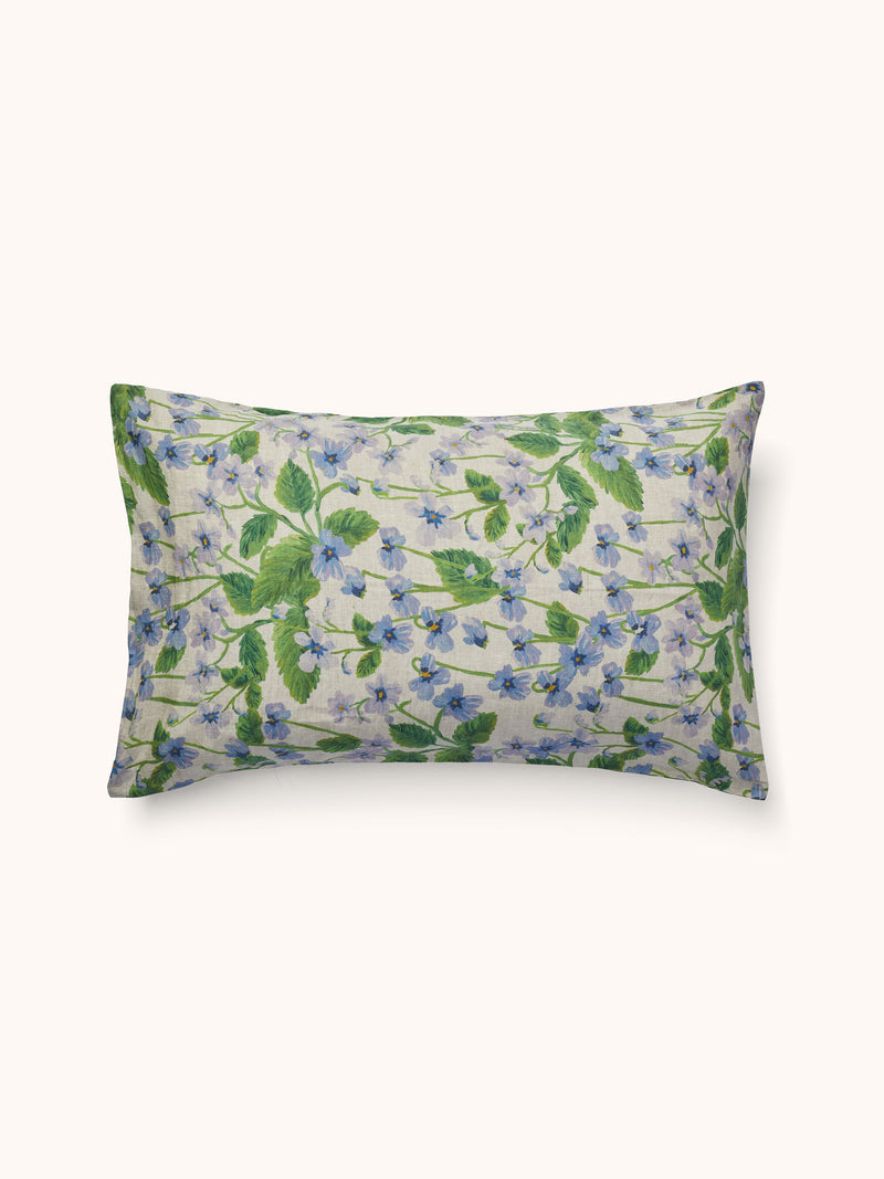 Lilas Blue Linen Pillowcases 2P