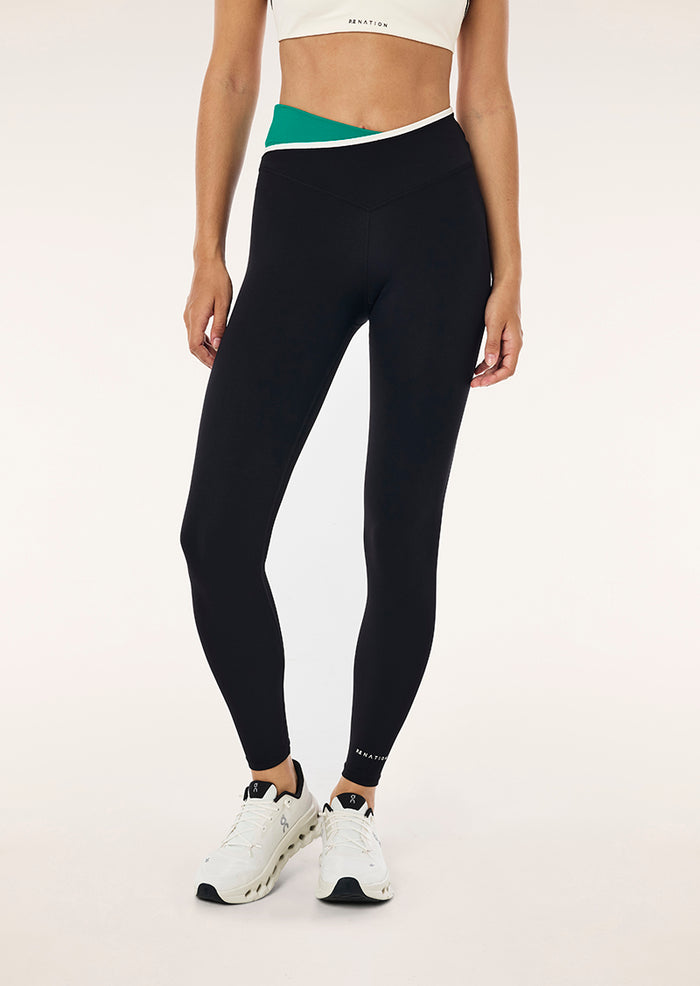 Status FL Legging | Black/College Green