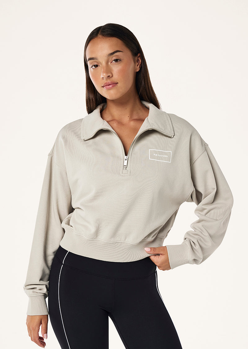 Tranquility Zip Sweat | Washed Moonstruck