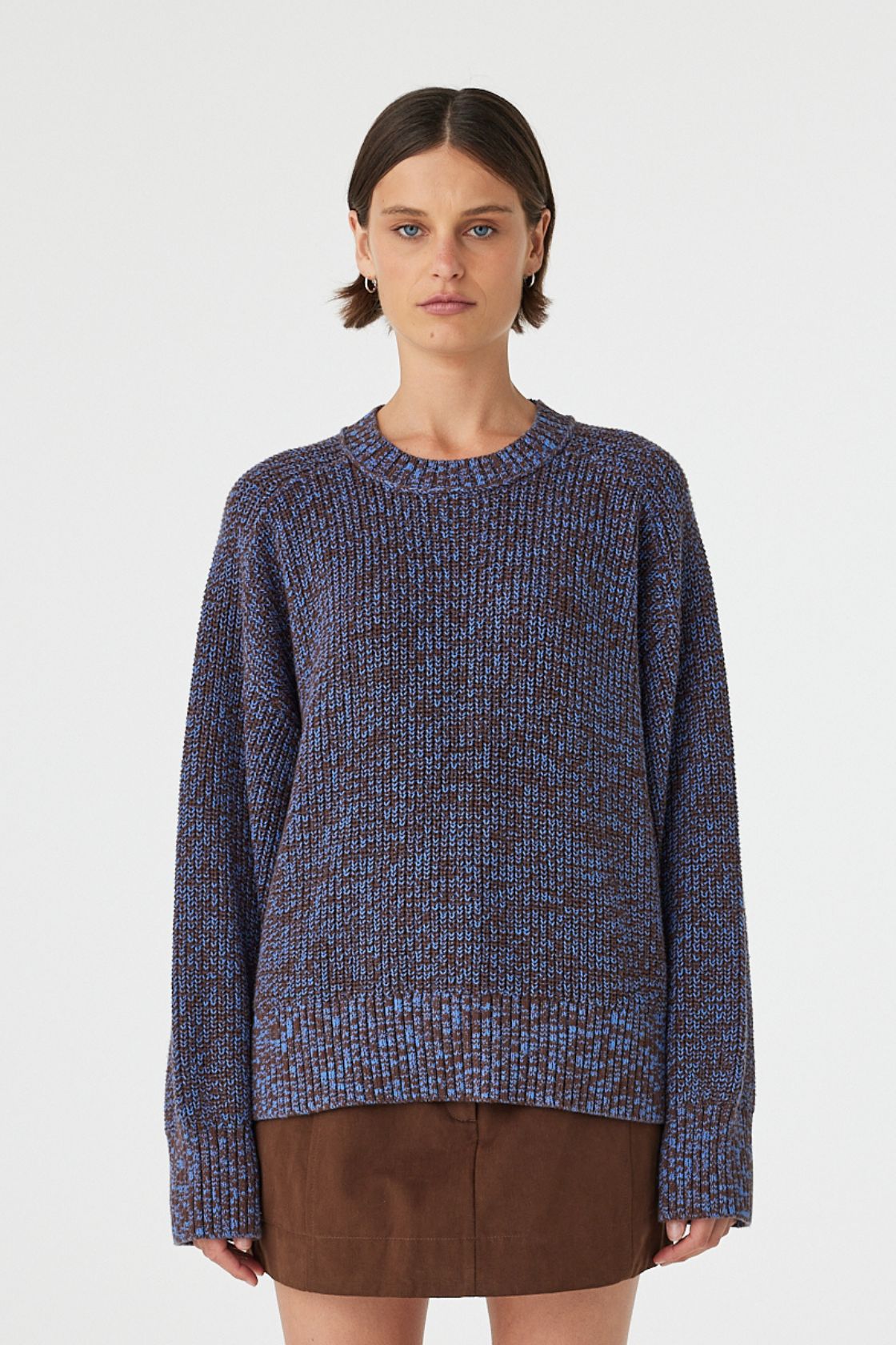 Solene Sweater | Chocolate & Royal Multi